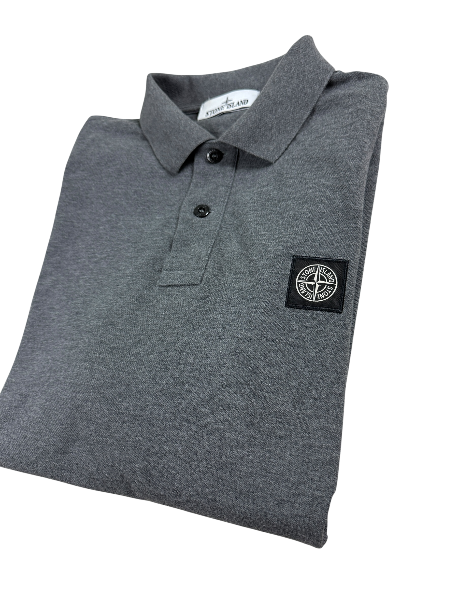 Polo Stone Island gris taille XL - Détail