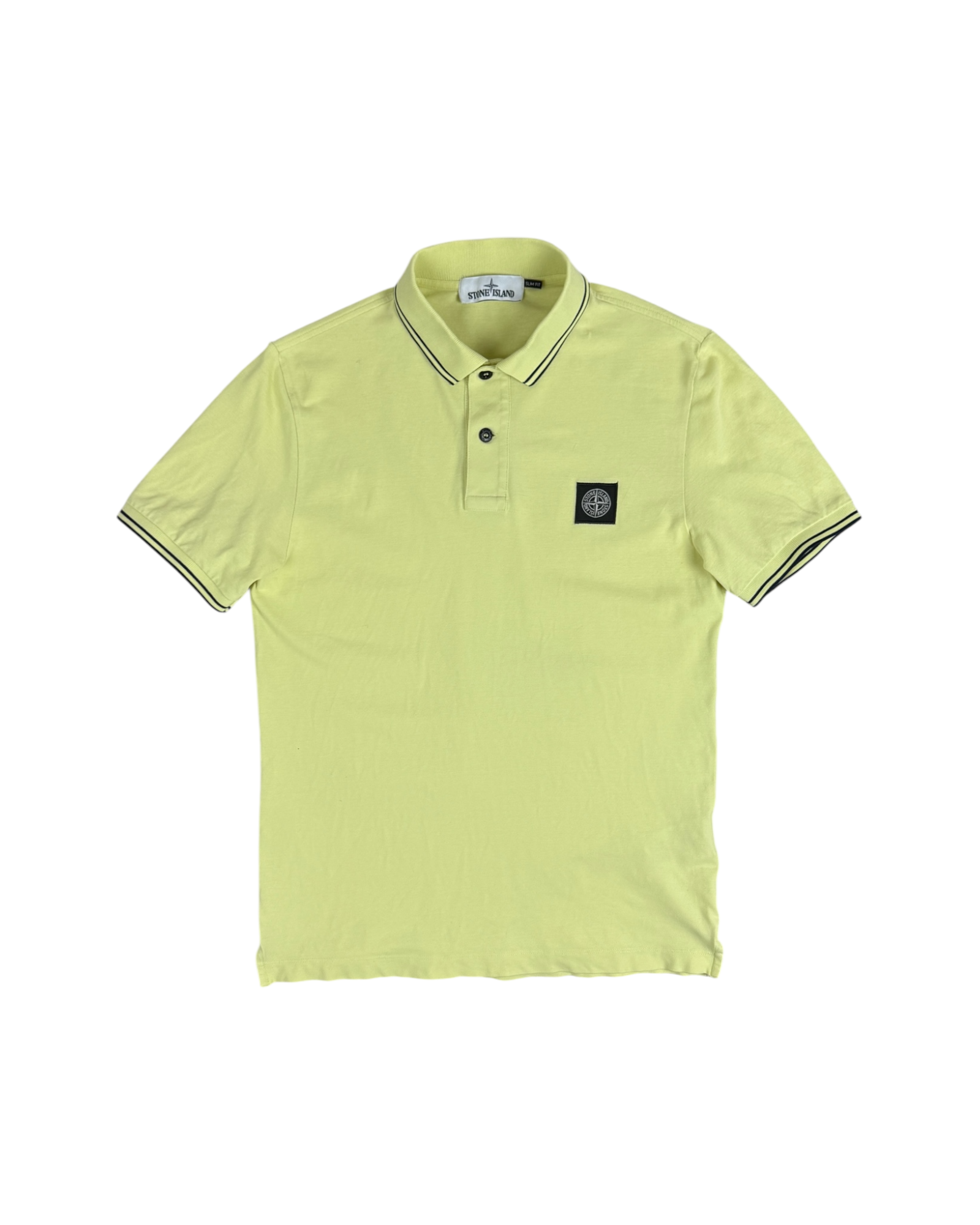 Polo Stone Island jaune taille M - Vue de face