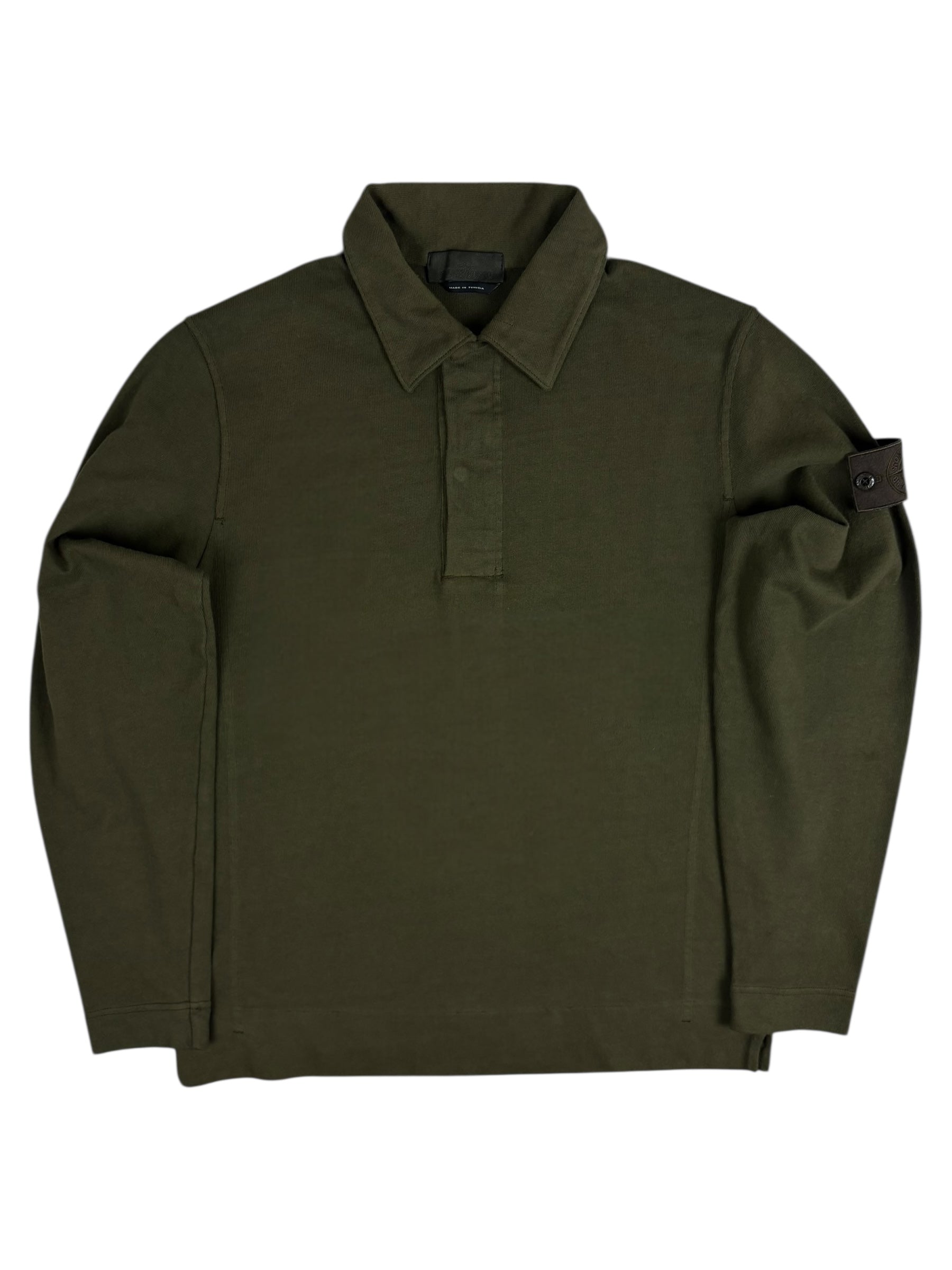 Polo Stone Island kaki taille M - Vue de face