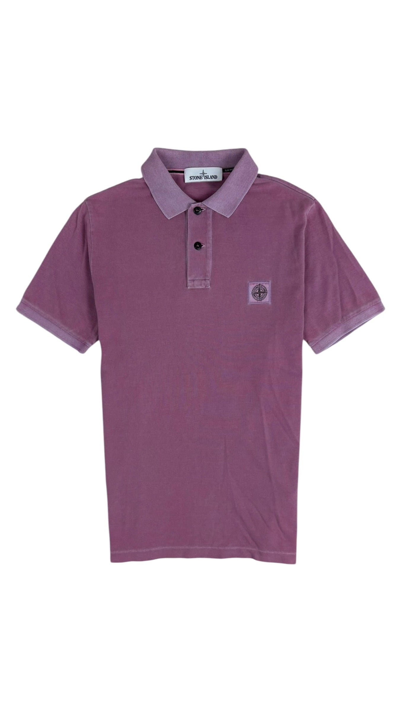 Polo Stone Island lila taille S - Vue de face