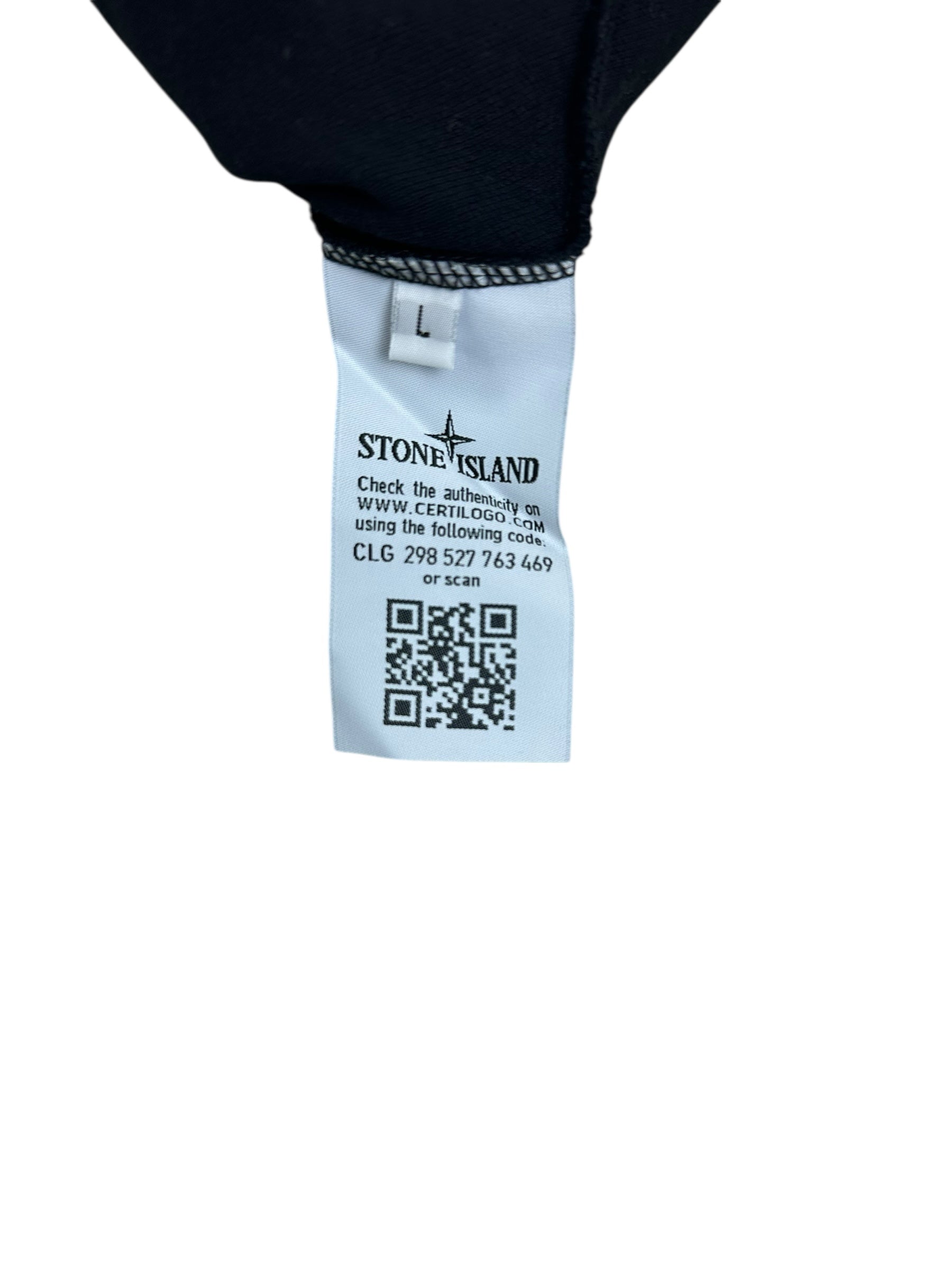 Polo Stone Island noir taille L - Détail