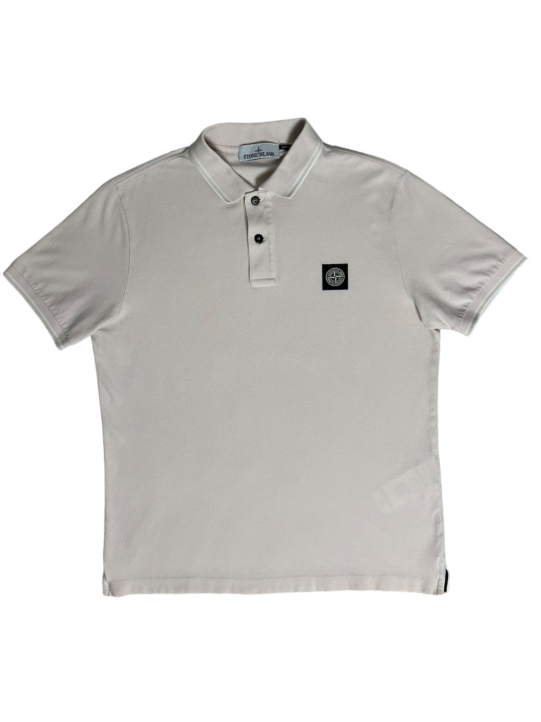 Polo Stone Island rose taille L - Vue de face
