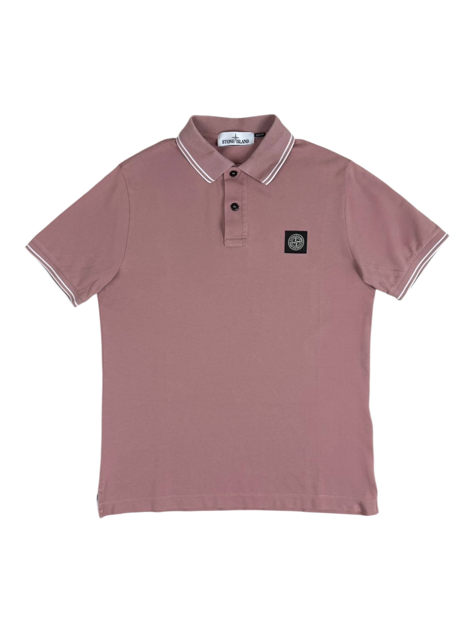 Polo Stone Island rose taille M - Vue de face