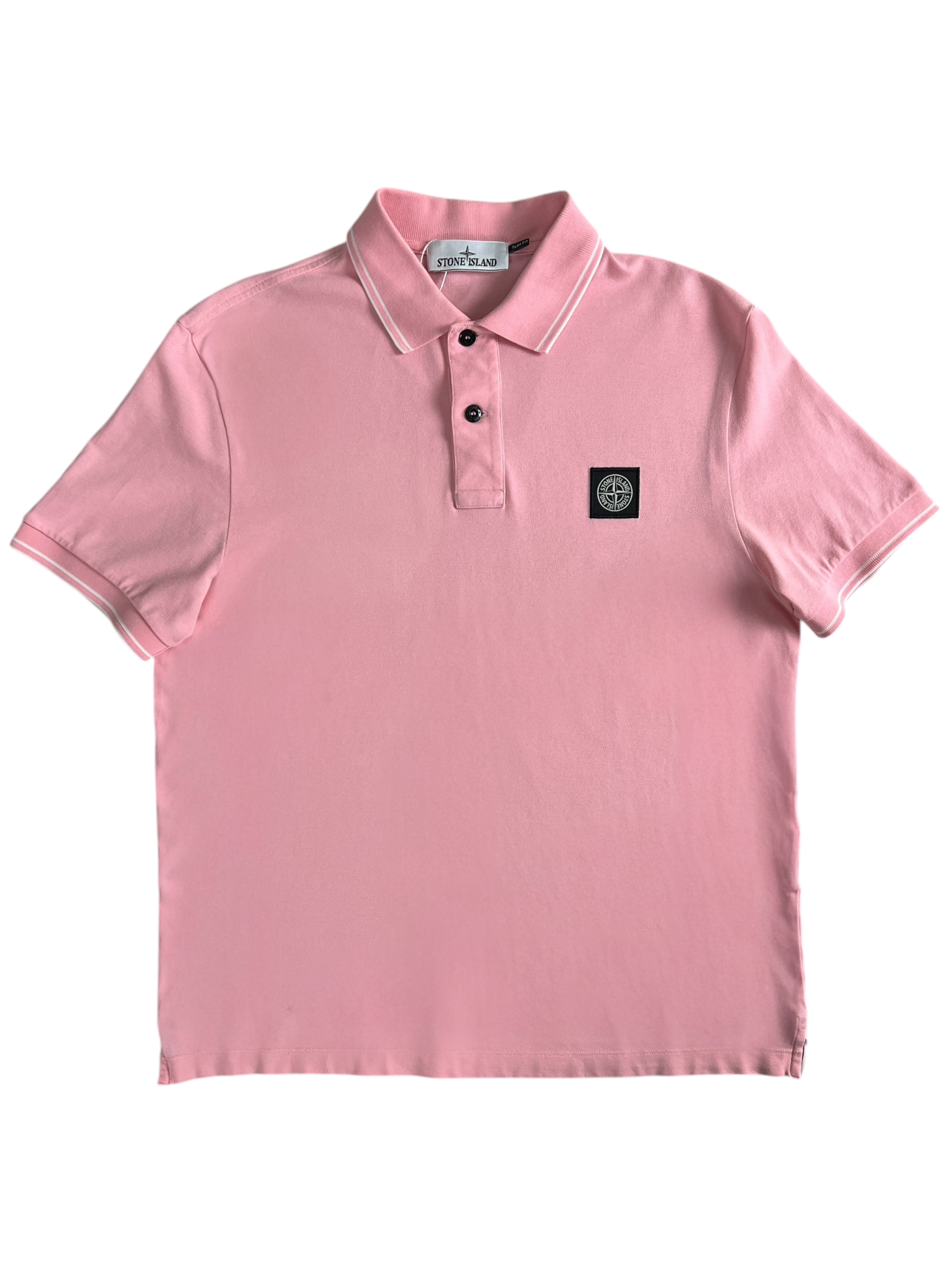 Polo Stone Island rose taille M - Vue de face
