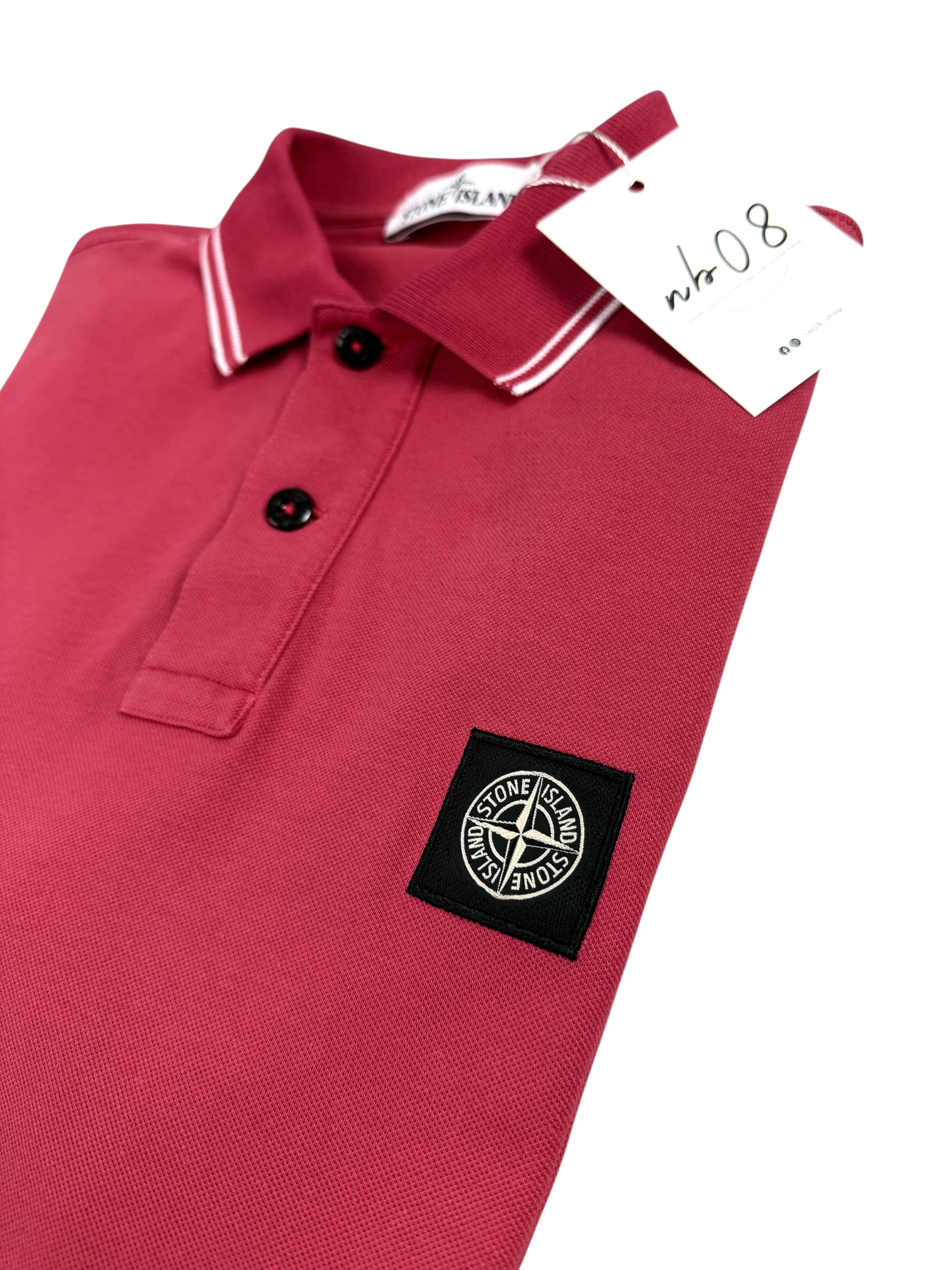 Polo Stone Island rose taille S - Vue de dos