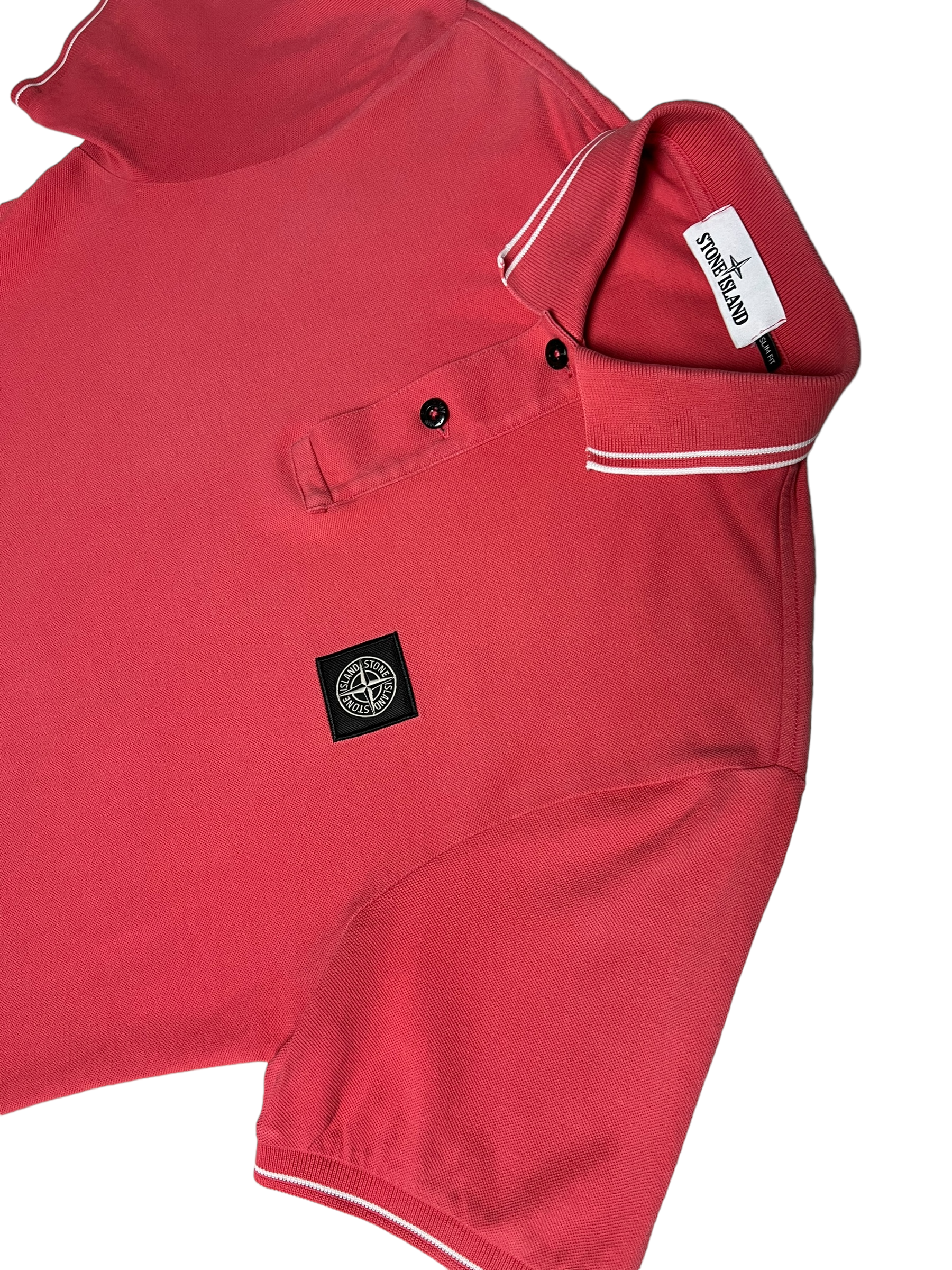 Polo Stone Island rose taille S - Vue de dos