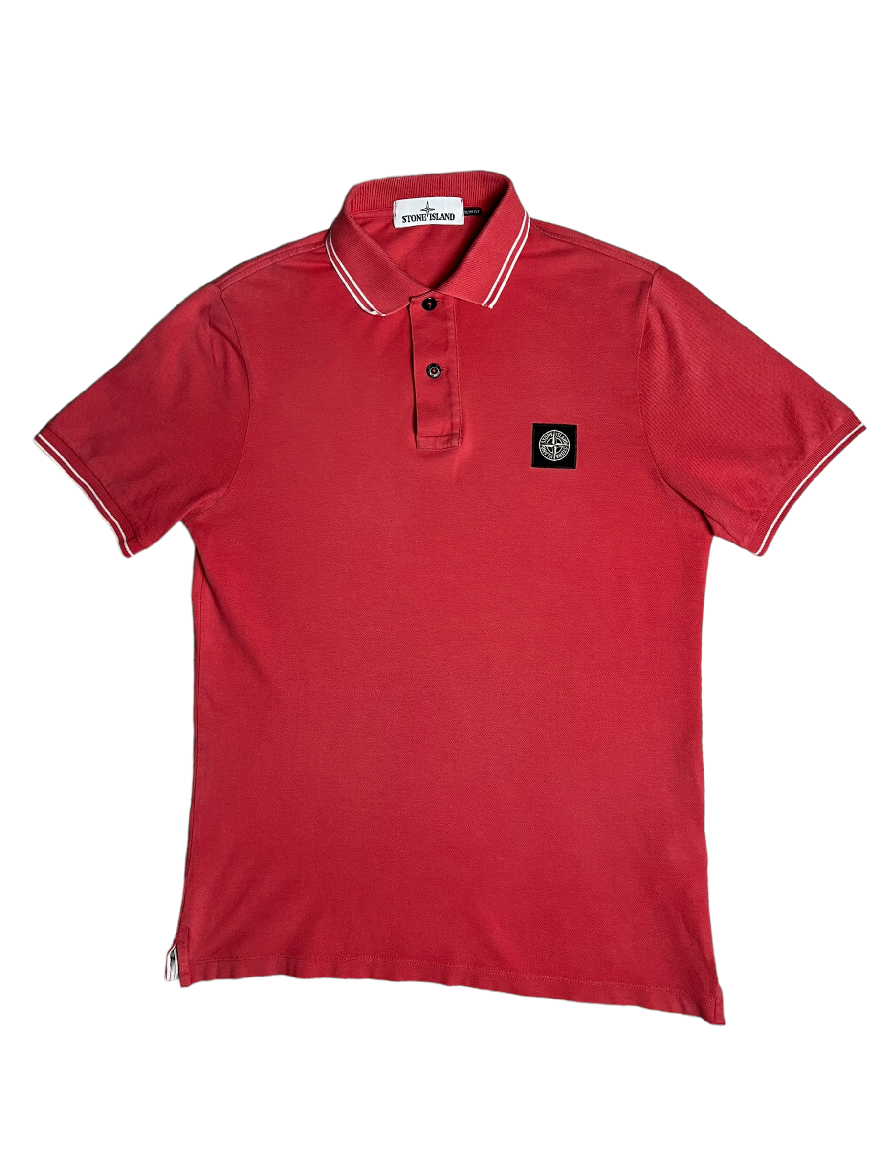 Polo Stone Island rose taille S - Vue de face