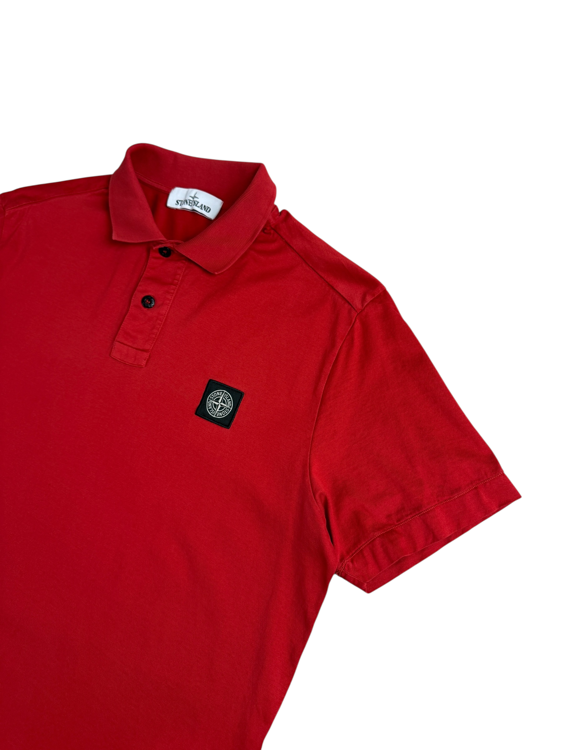 Polo Stone Island rouge taille L - Vue de dos