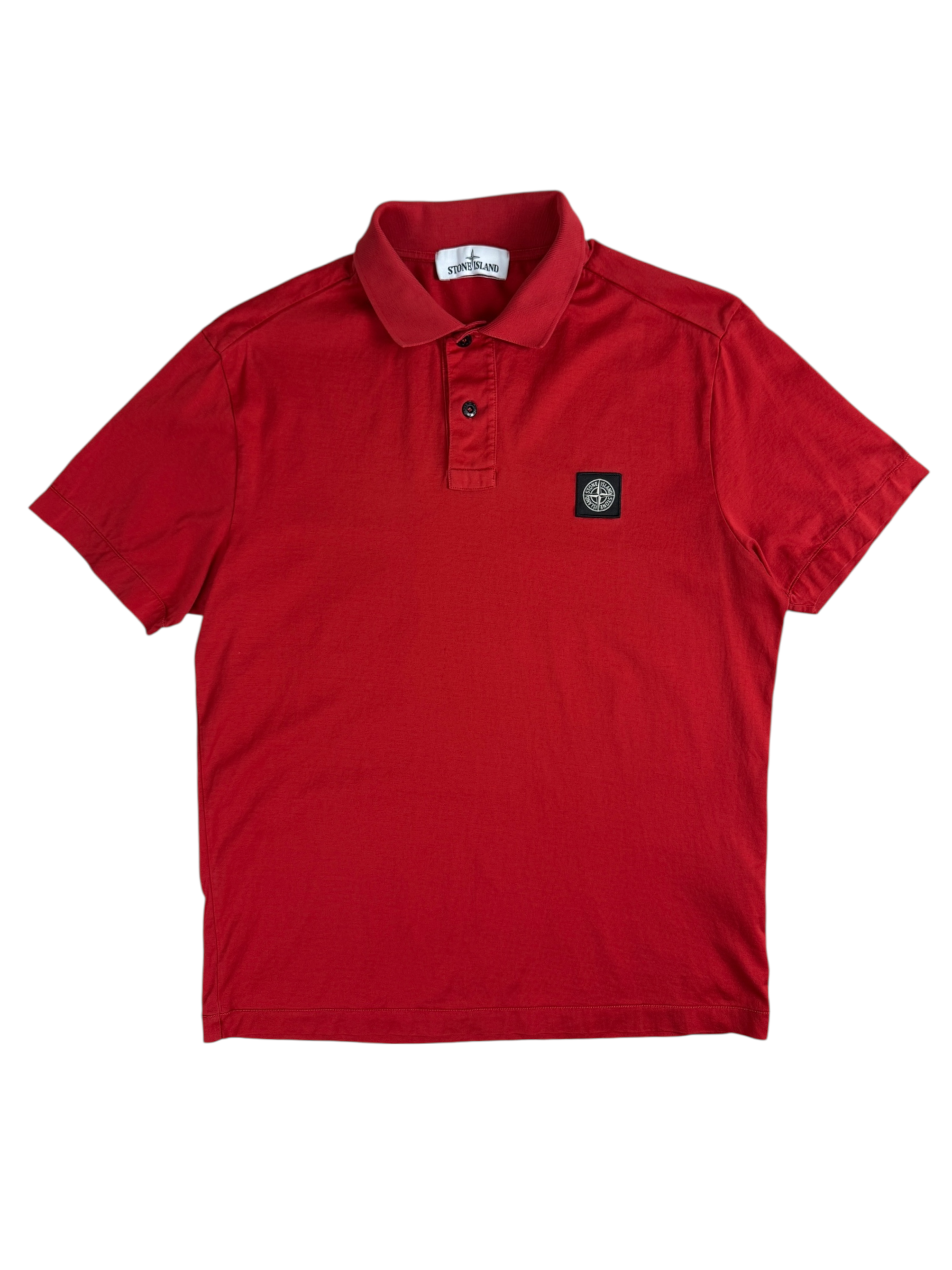 Polo Stone Island rouge taille L - Vue de face