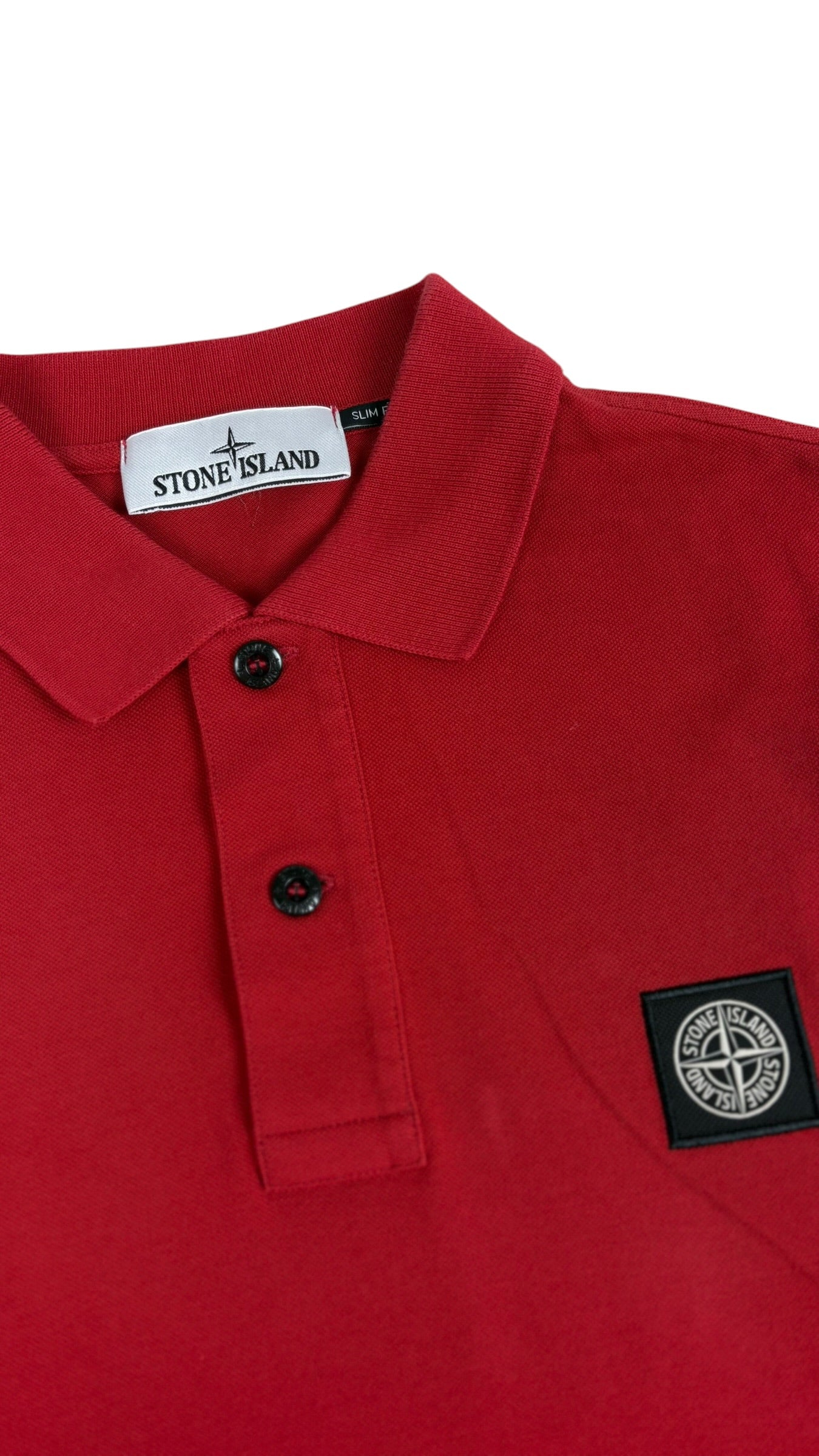 Polo Stone Island rouge taille M - Vue de dos