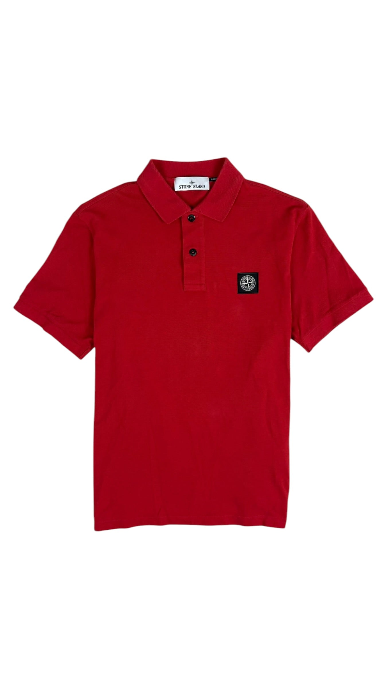 Polo Stone Island rouge taille M - Vue de face