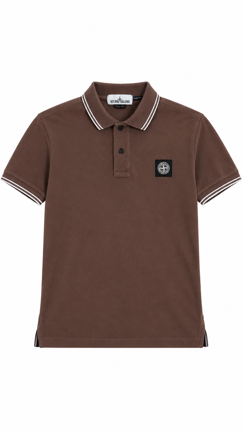 Polo Stone Island Slim Fit marron taille S, seconde main authentifiée NB08 — vue 1