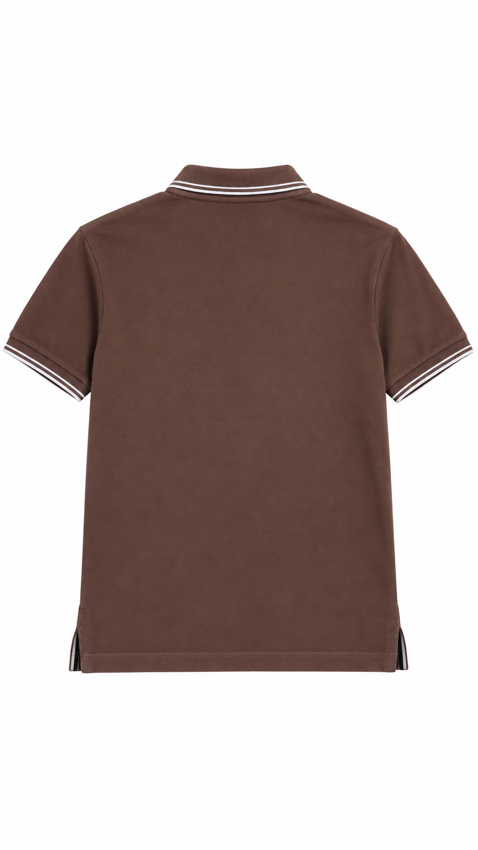 Polo Stone Island Slim Fit marron, vue de dos — vue 2