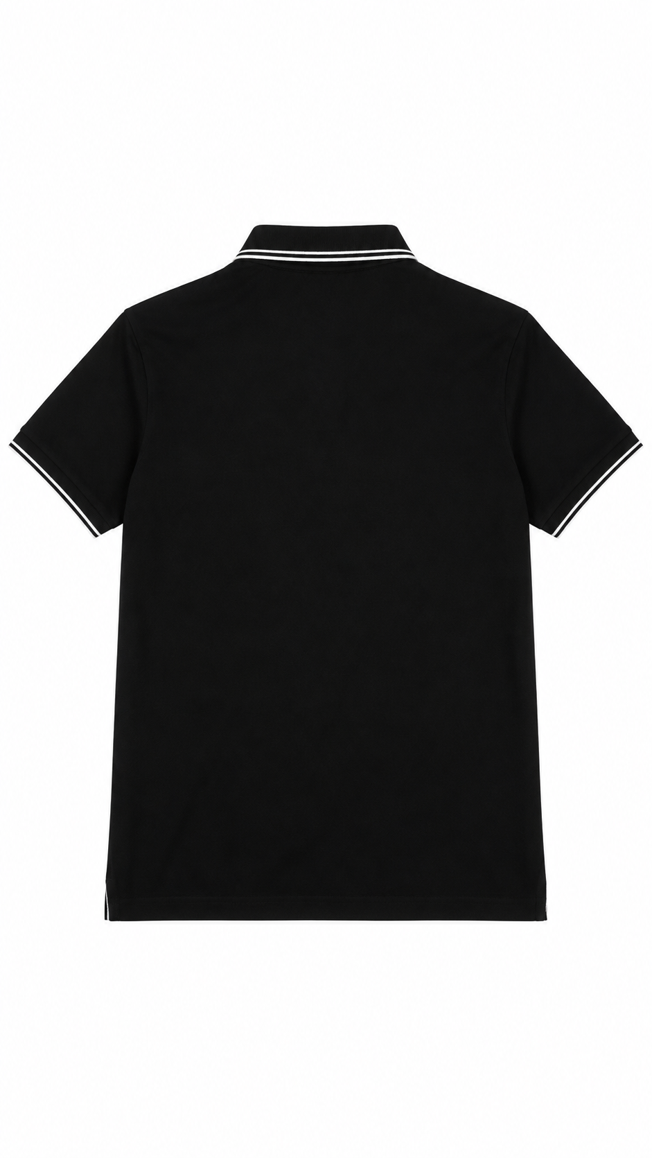 Polo Slim Stone Island Piqué Coton Bio Stretch Patch Compass noir, vue de dos — vue 2