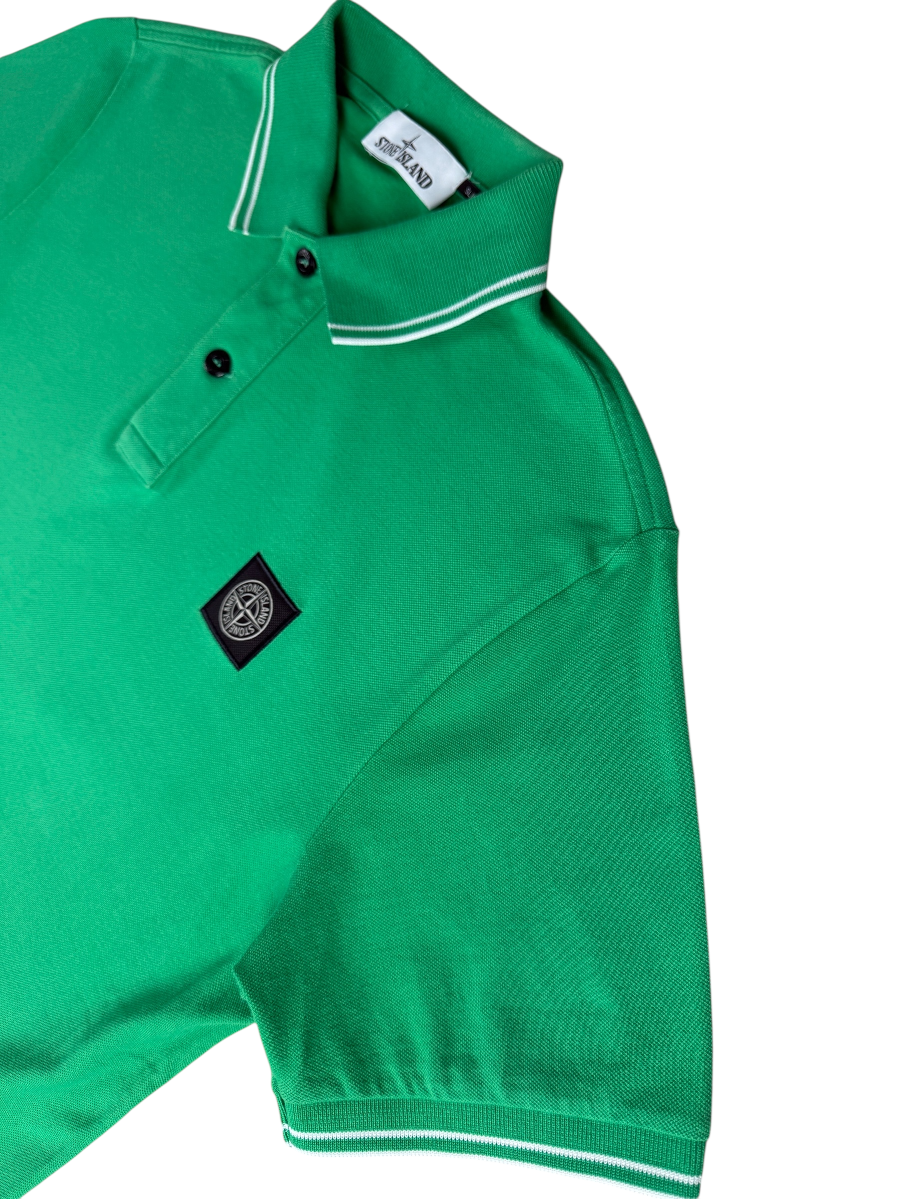 Polo Stone Island vert taille L - Détail