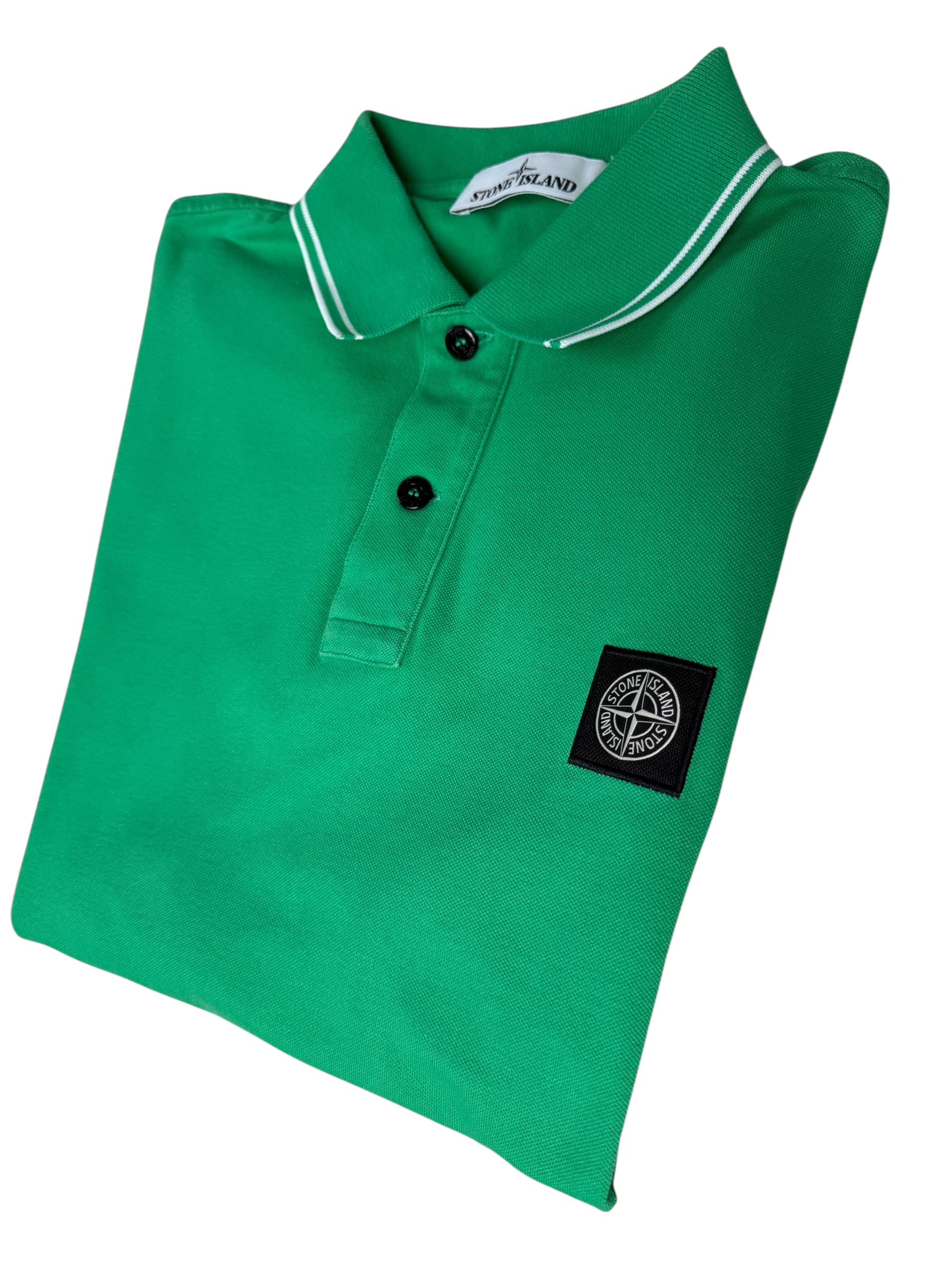 Polo Stone Island vert taille L - Vue de dos
