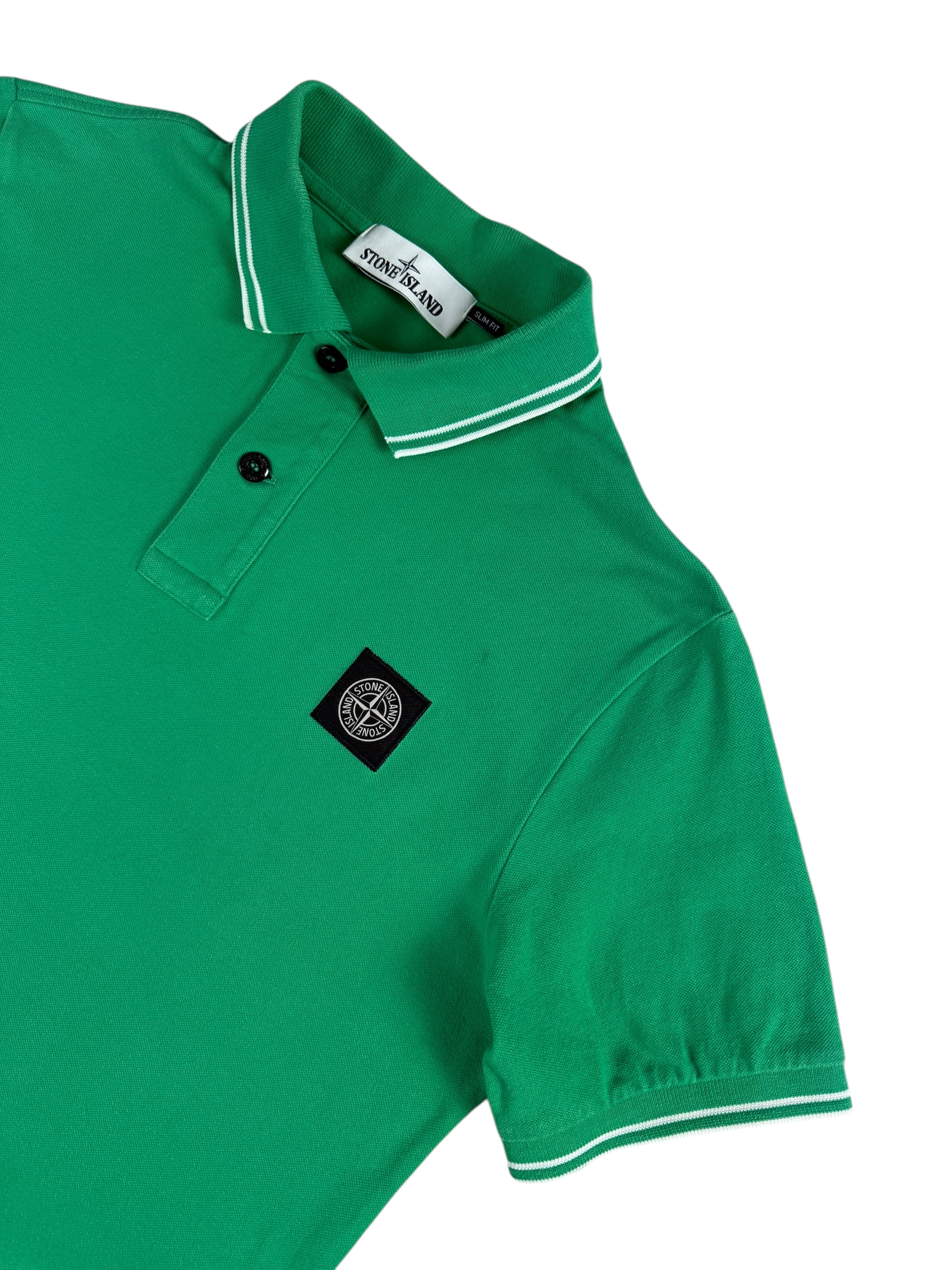 Polo Stone Island vert taille M - Détail