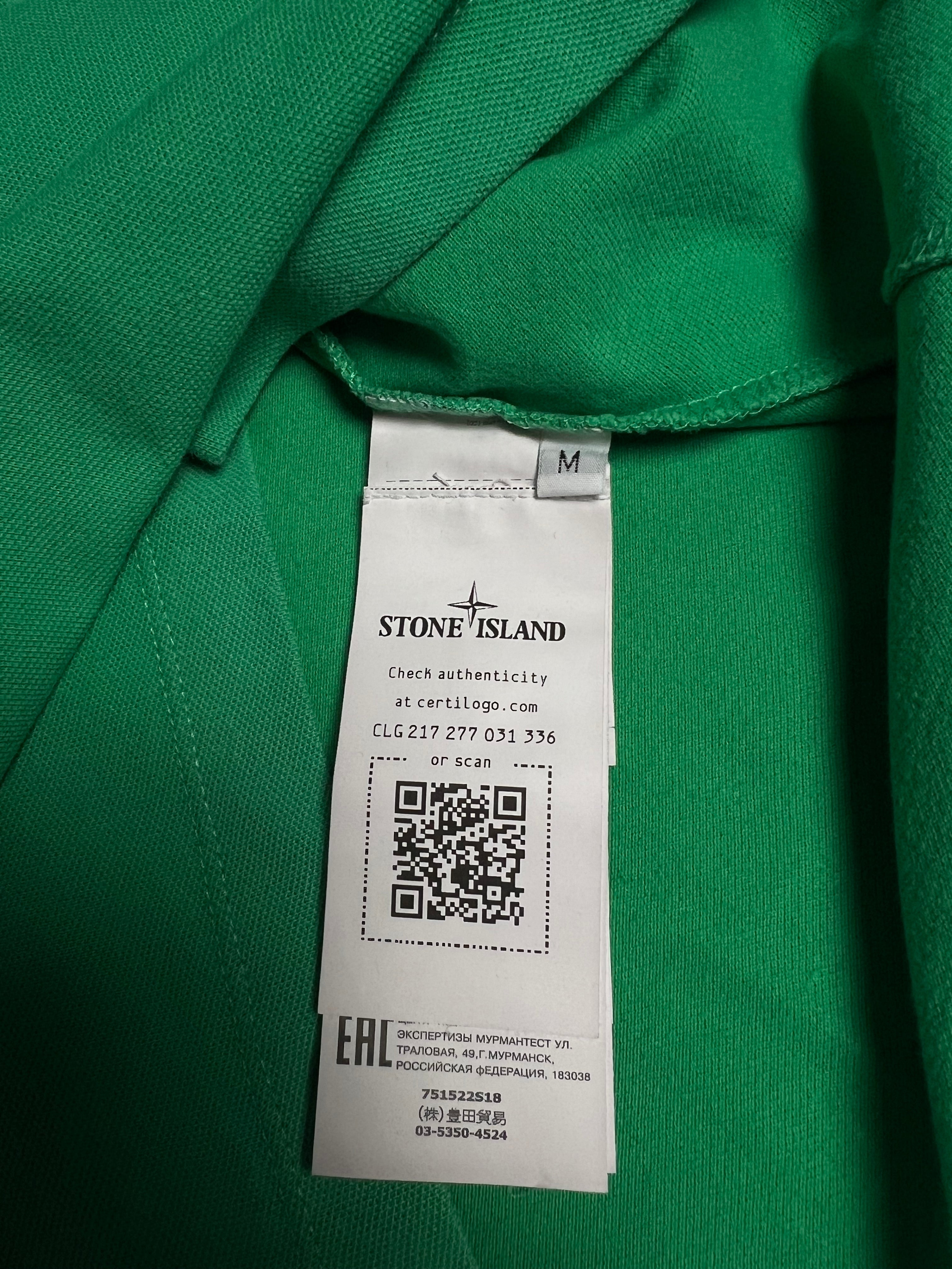 Polo Stone Island vert taille M - Détail