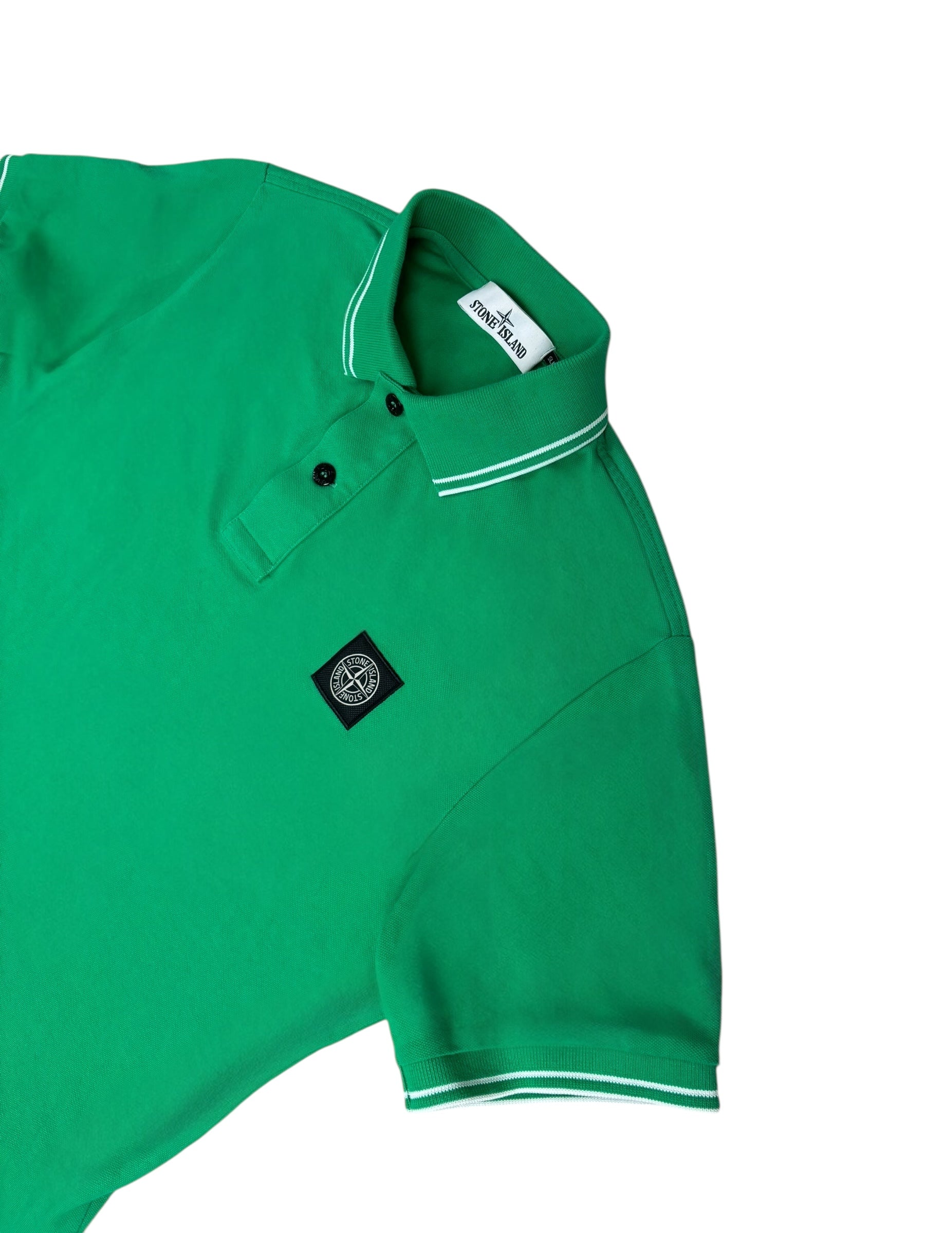 Polo Stone Island vert taille M - Vue de dos