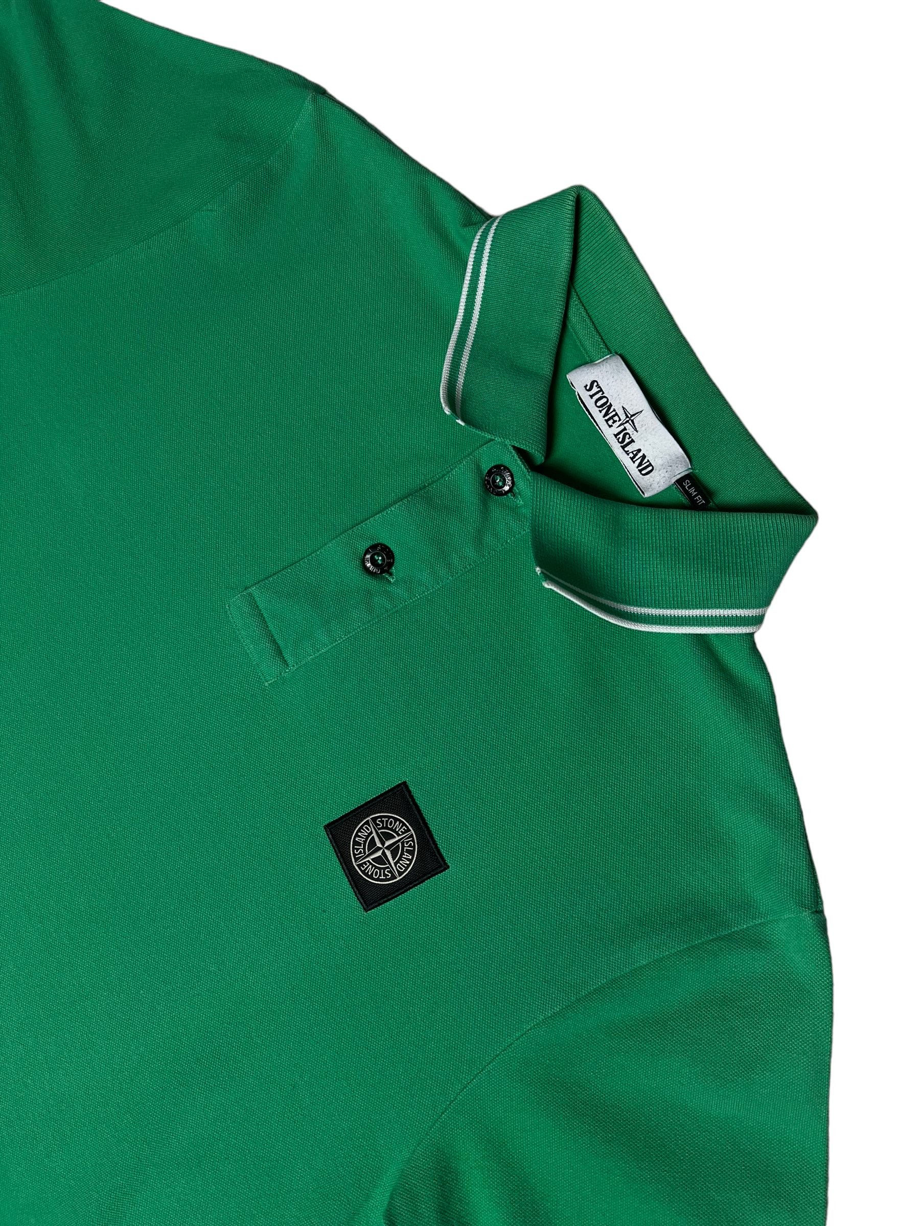 Polo Stone Island vert taille M - Vue de dos
