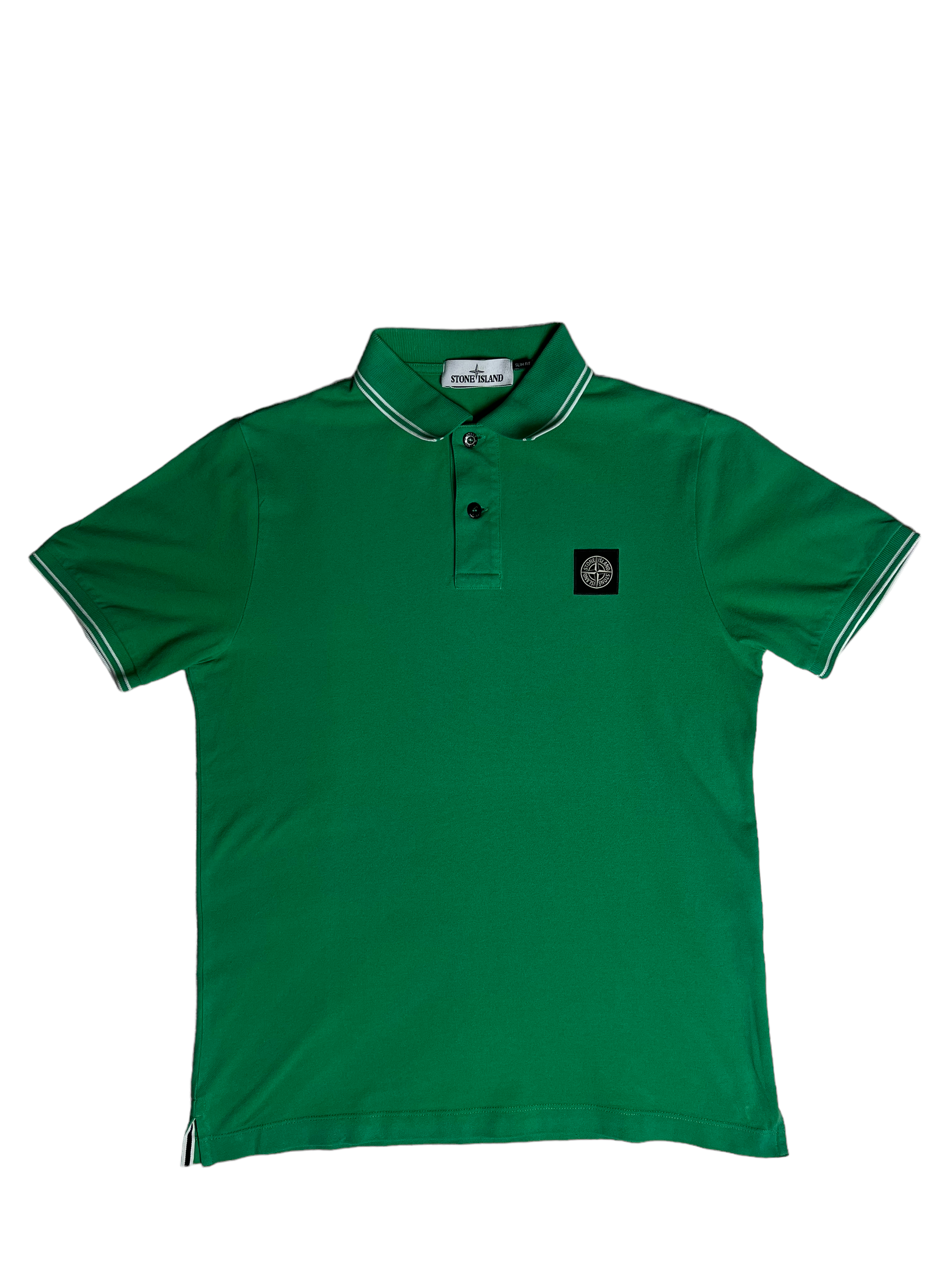 Polo Stone Island vert taille M - Vue de face