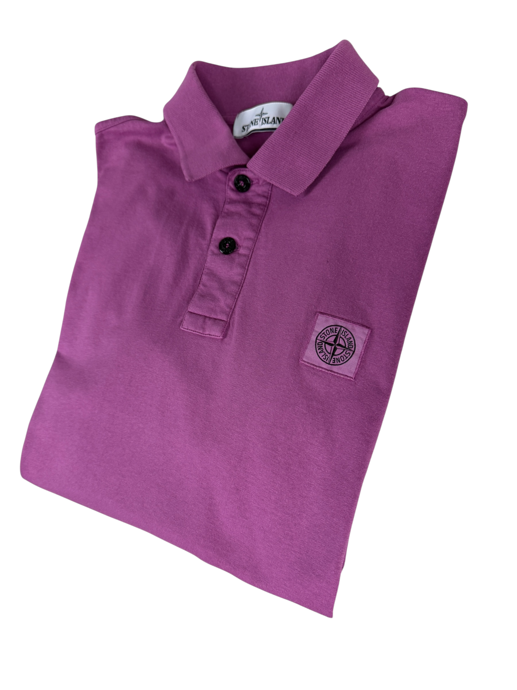 Polo Stone Island violet taille L - Détail