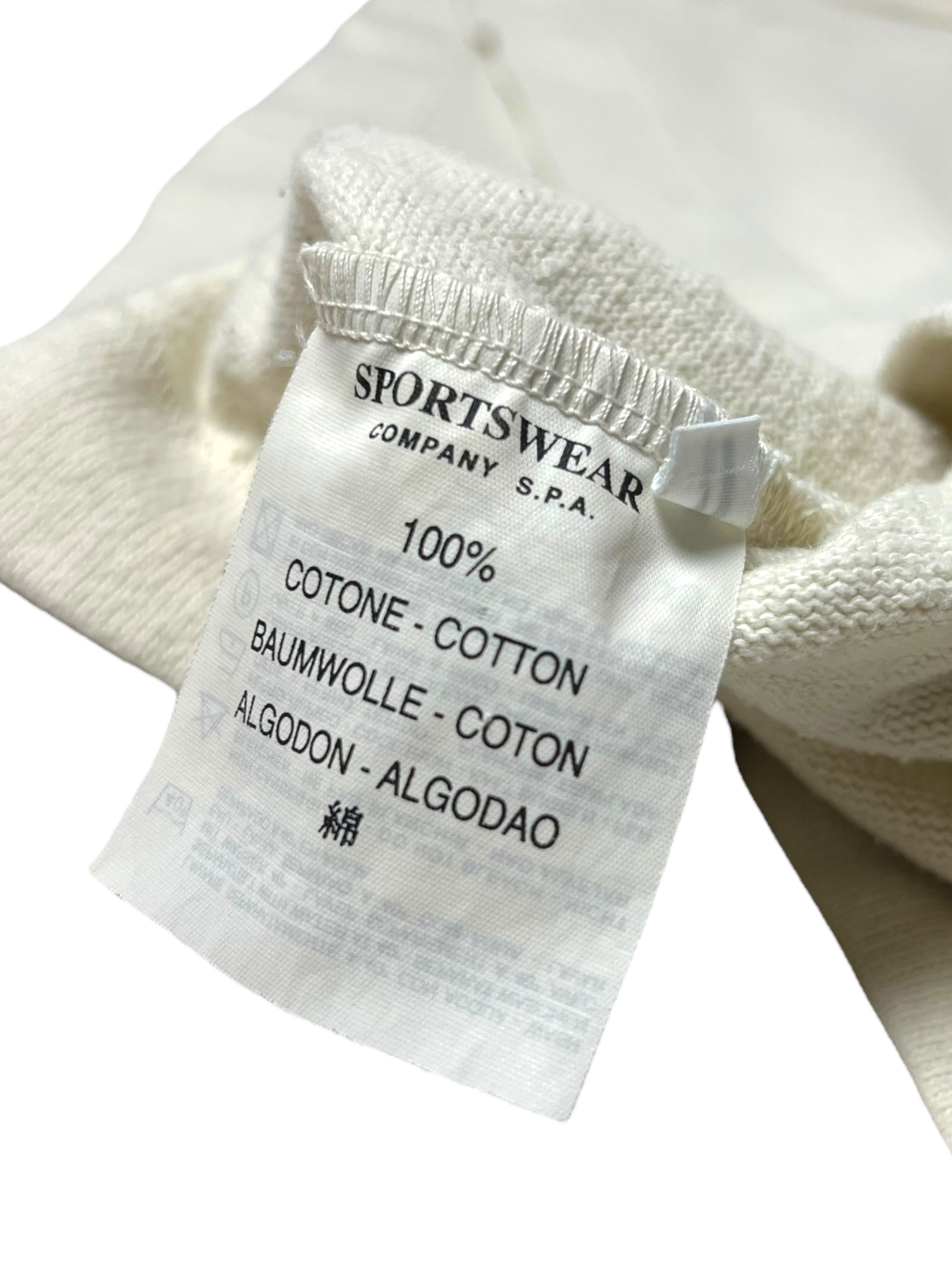 Pull Stone Island blanc taille L - Vue côté