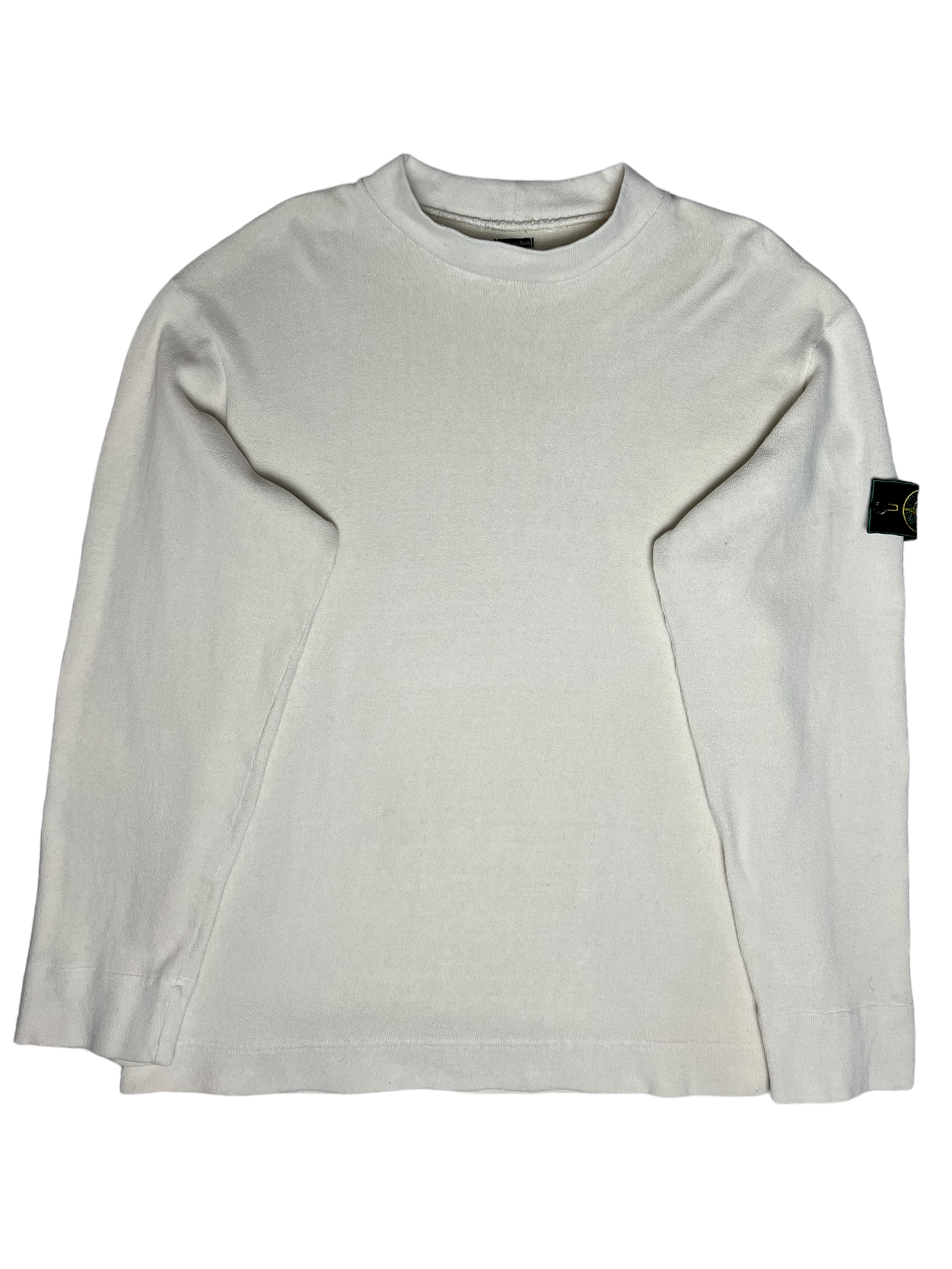 Pull Stone Island blanc taille L - Vue de face