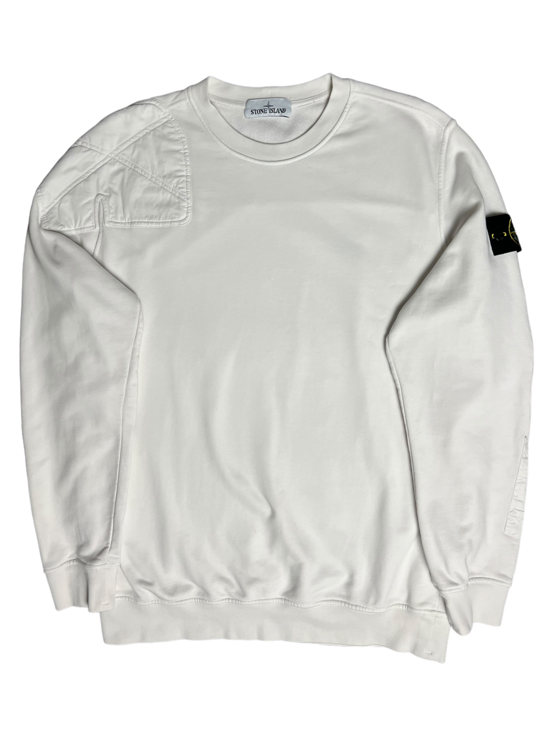 Pull Stone Island blanc taille XL - Vue de face