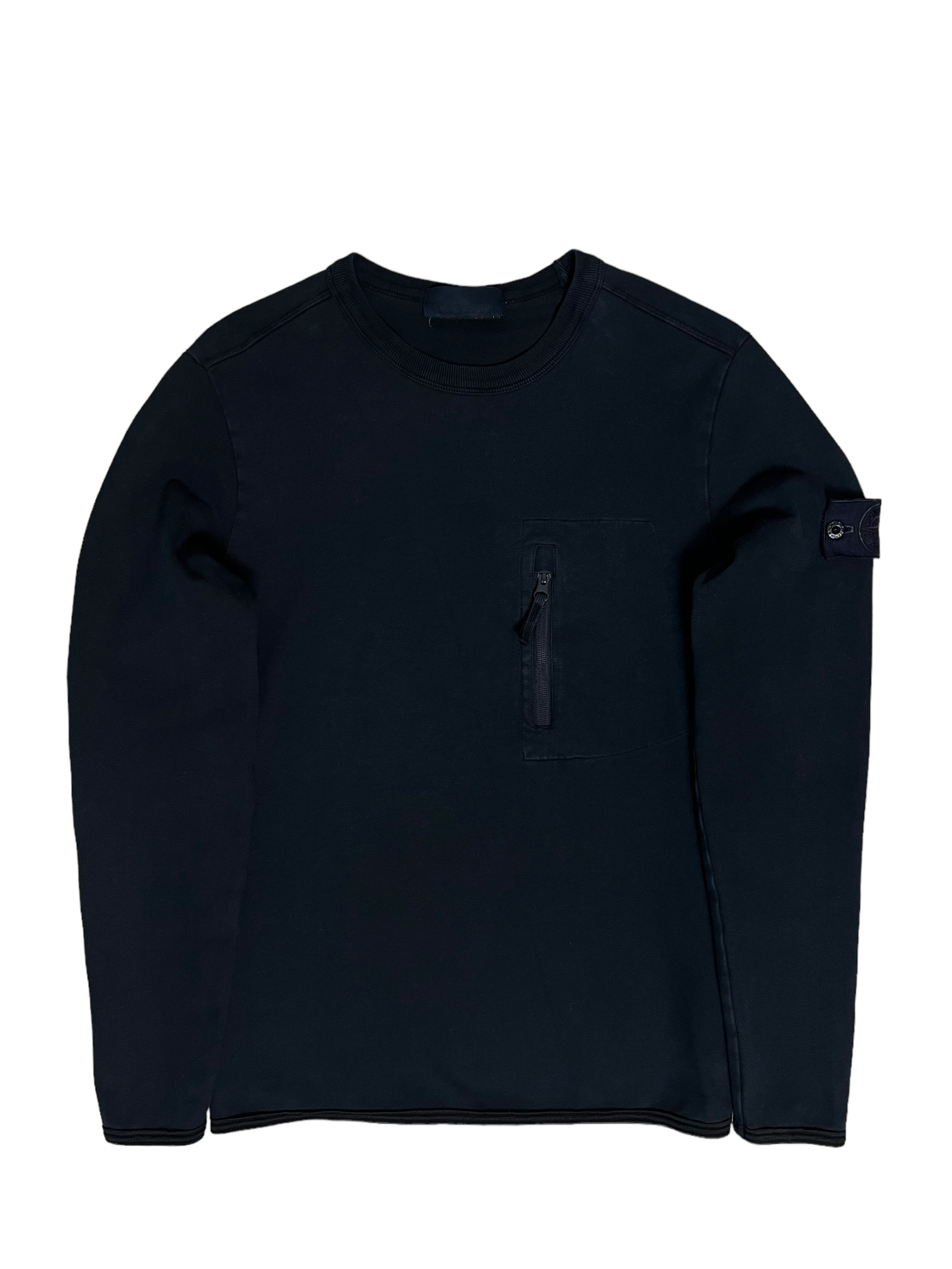 Pull Stone Island bleu marine taille S - Vue de face