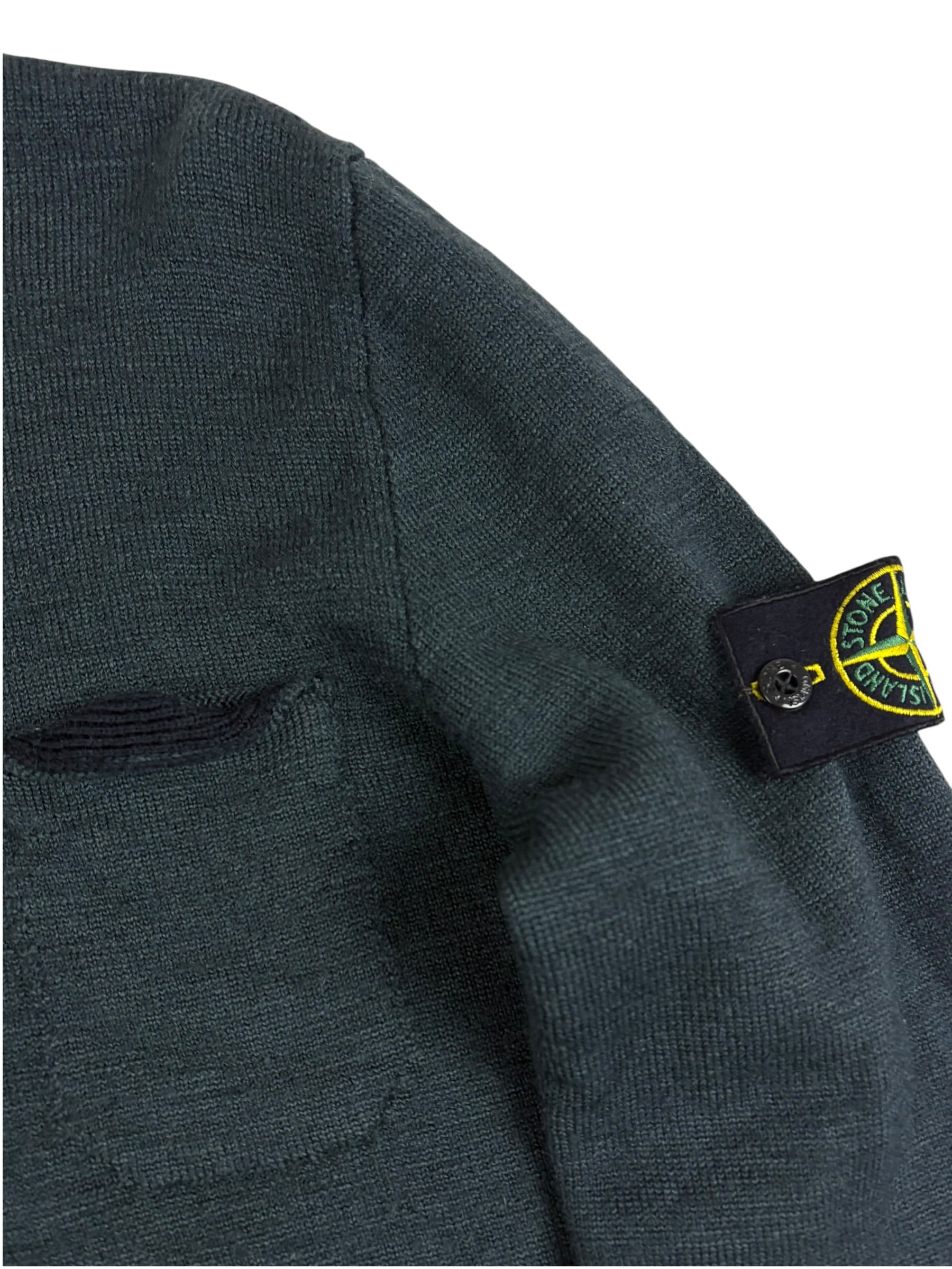Pull Stone Island bleu pétrole taille XL - Vue de dos