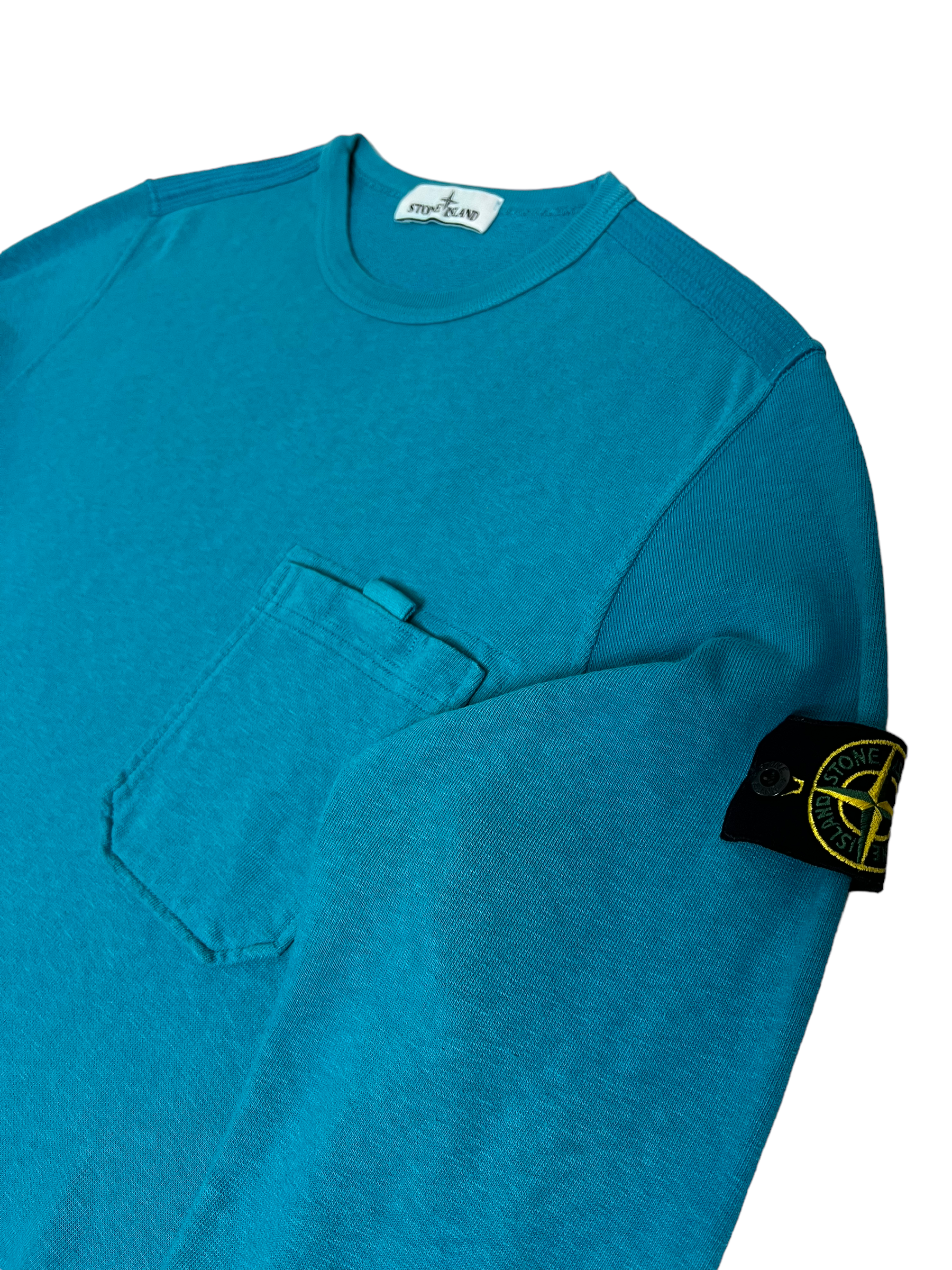 Pull Stone Island bleu taille L - Vue de dos