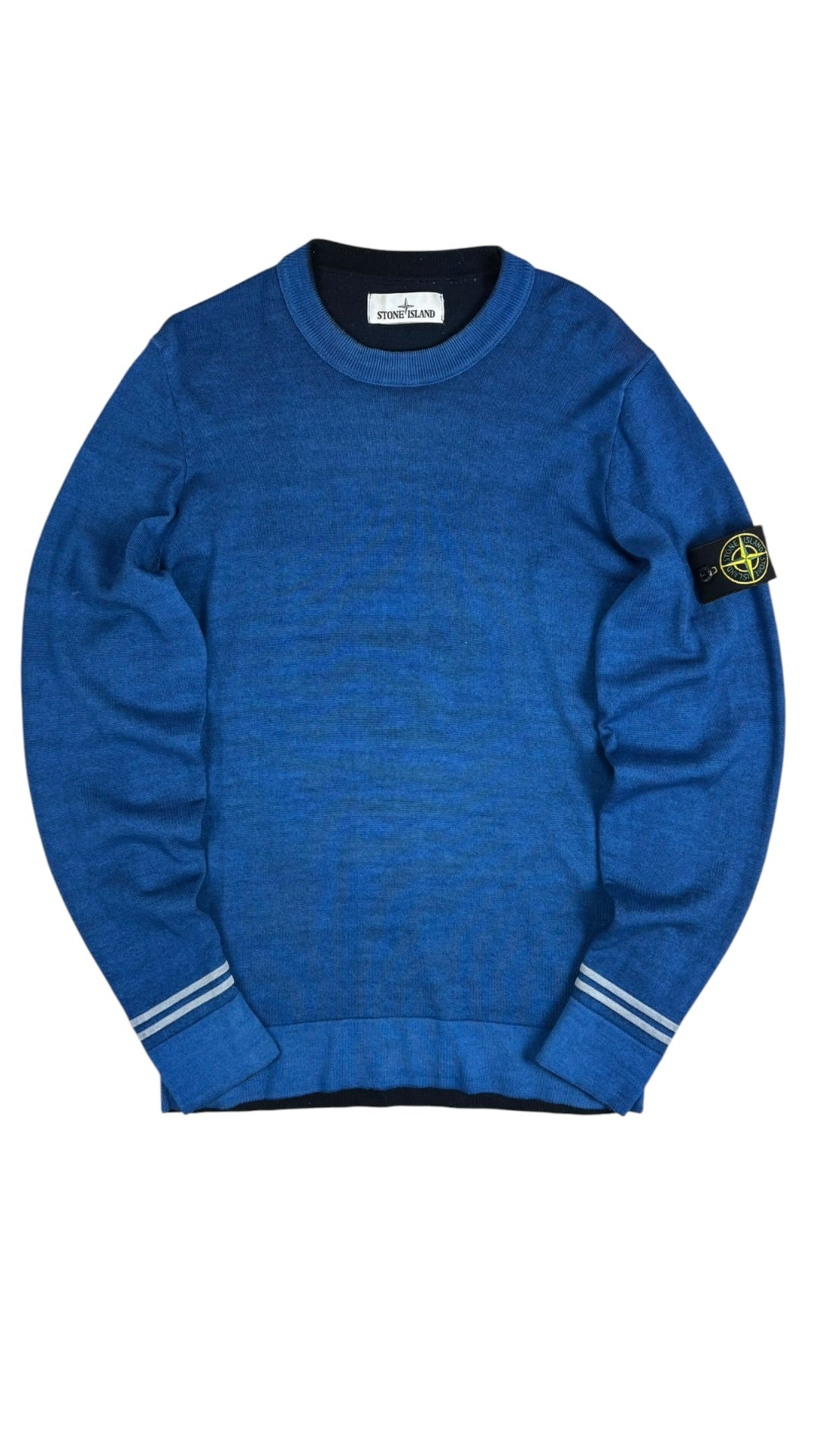 Pull Stone Island bleu taille M - Vue de face