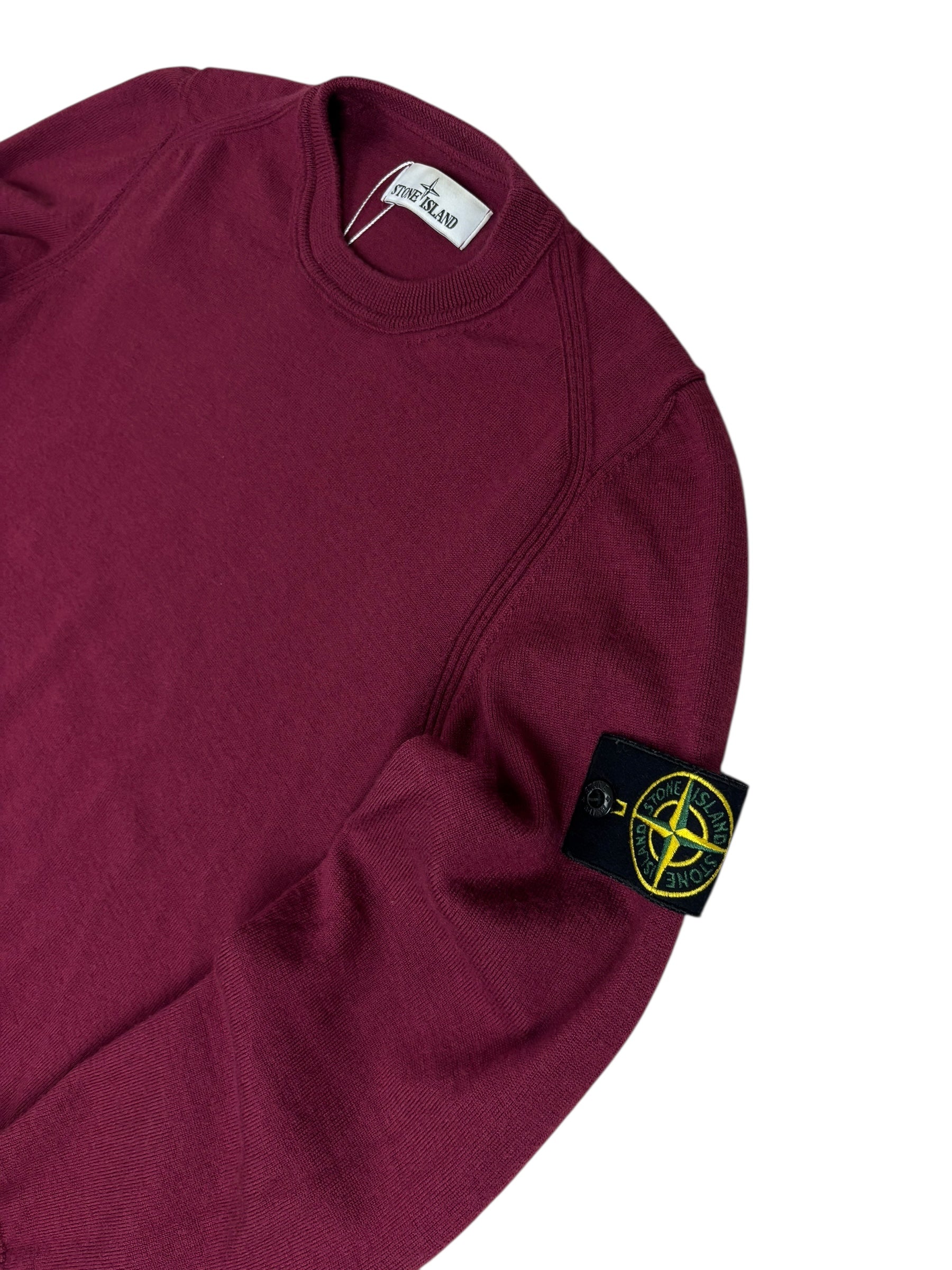 Pull Stone Island bordeaux taille S - Vue de dos