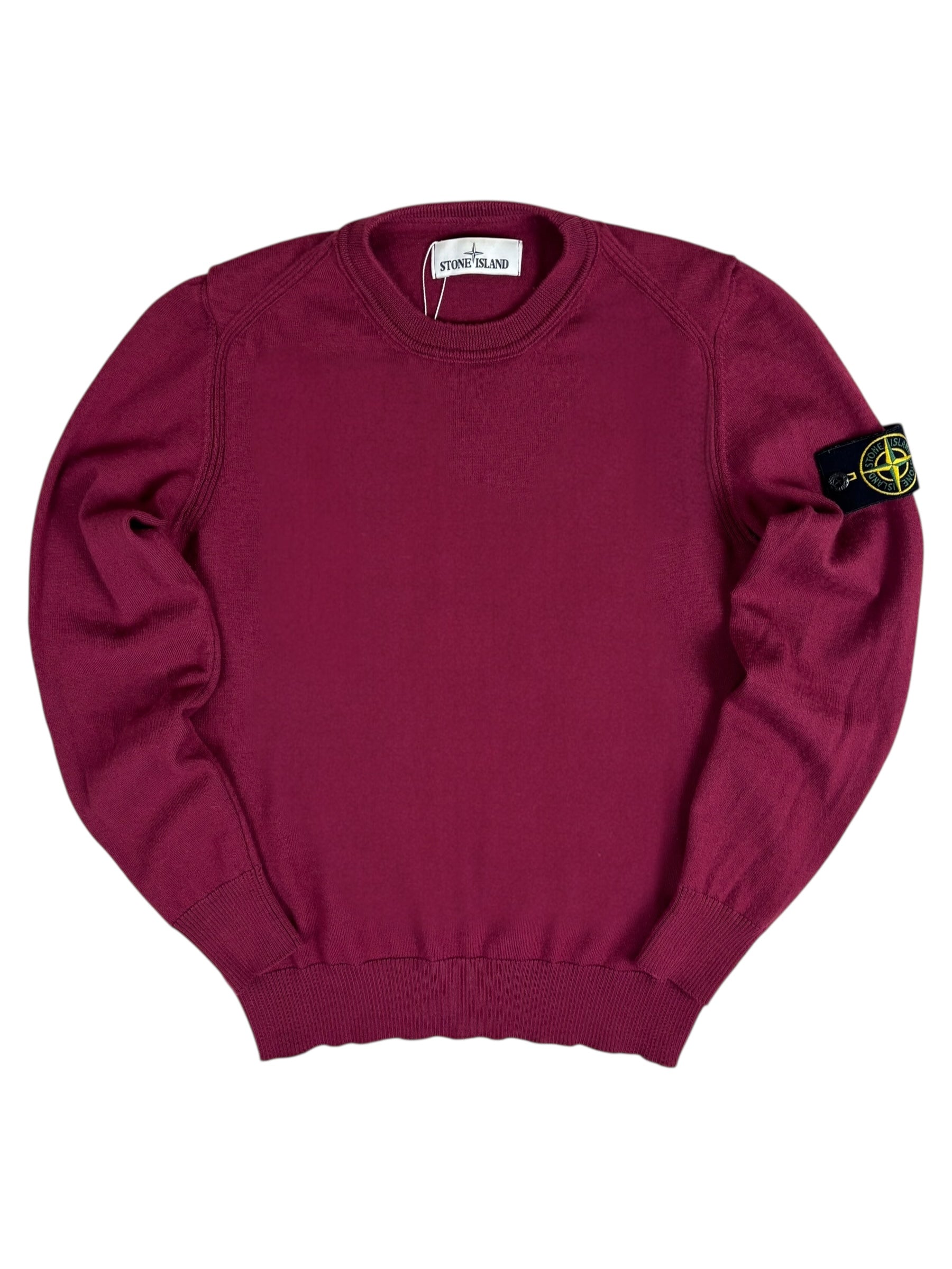 Pull Stone Island bordeaux taille S - Vue de face
