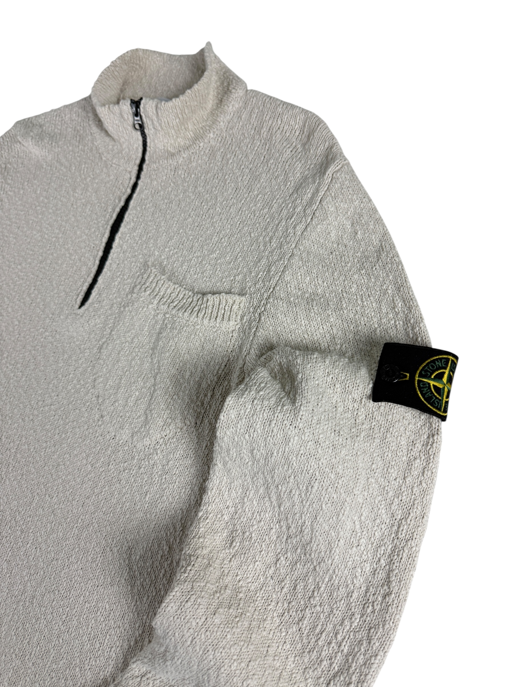 Pull Stone Island crème taille M - Vue de dos