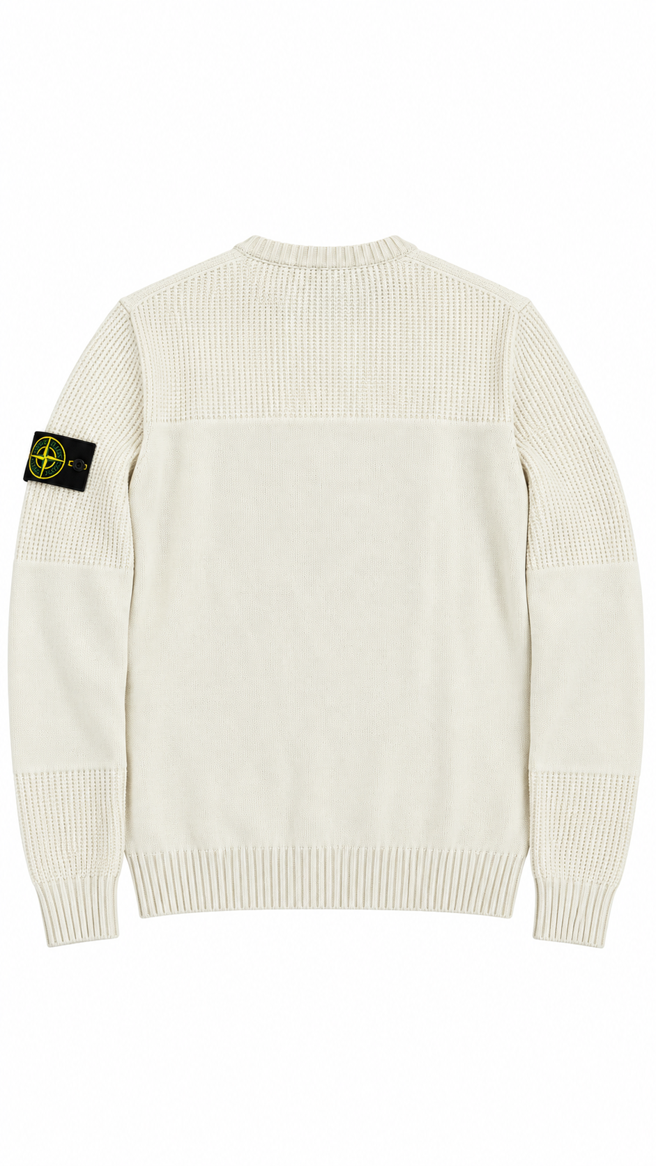 Pull en Laine Stone Island écru, vue de dos — vue 2