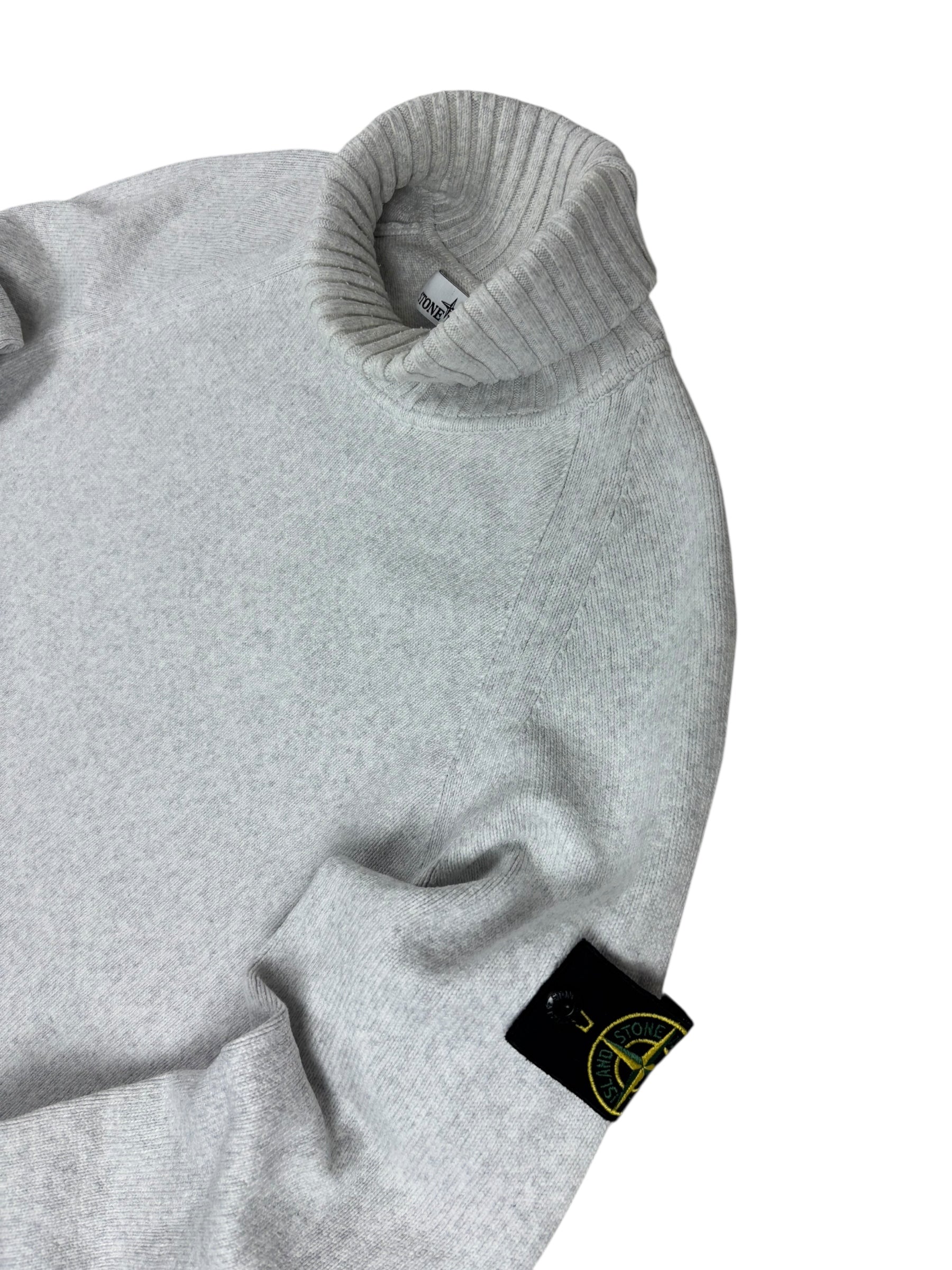 Pull Stone Island gris clair taille L - Vue de dos