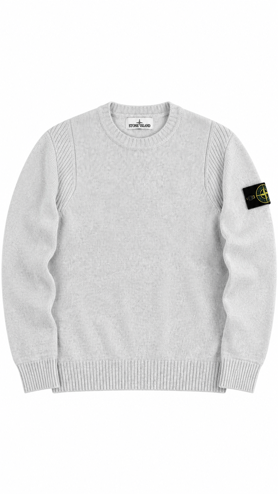Pull Stone Island gris clair taille S, seconde main authentifiée NB08 — vue 1