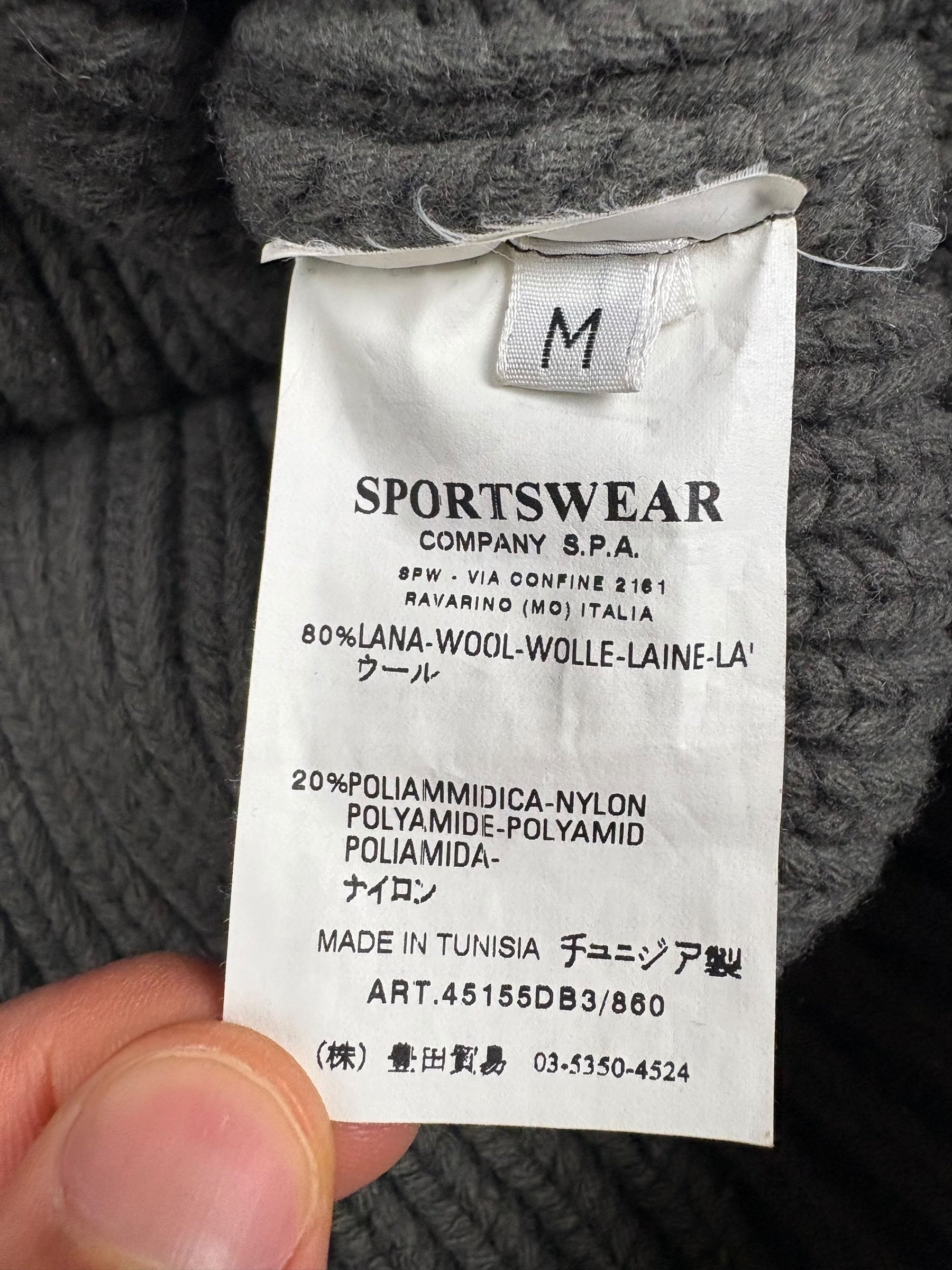 Pull Stone Island gris taille M - Logo et étiquette