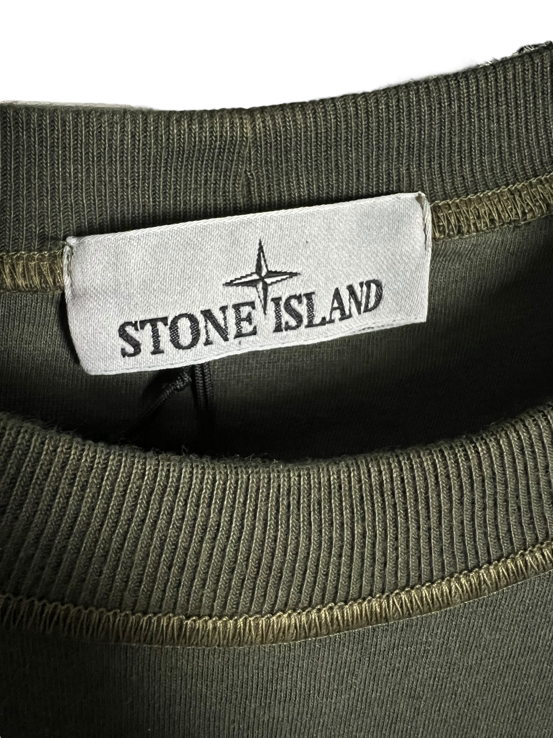 Pull Stone Island kaki taille M - Vue côté