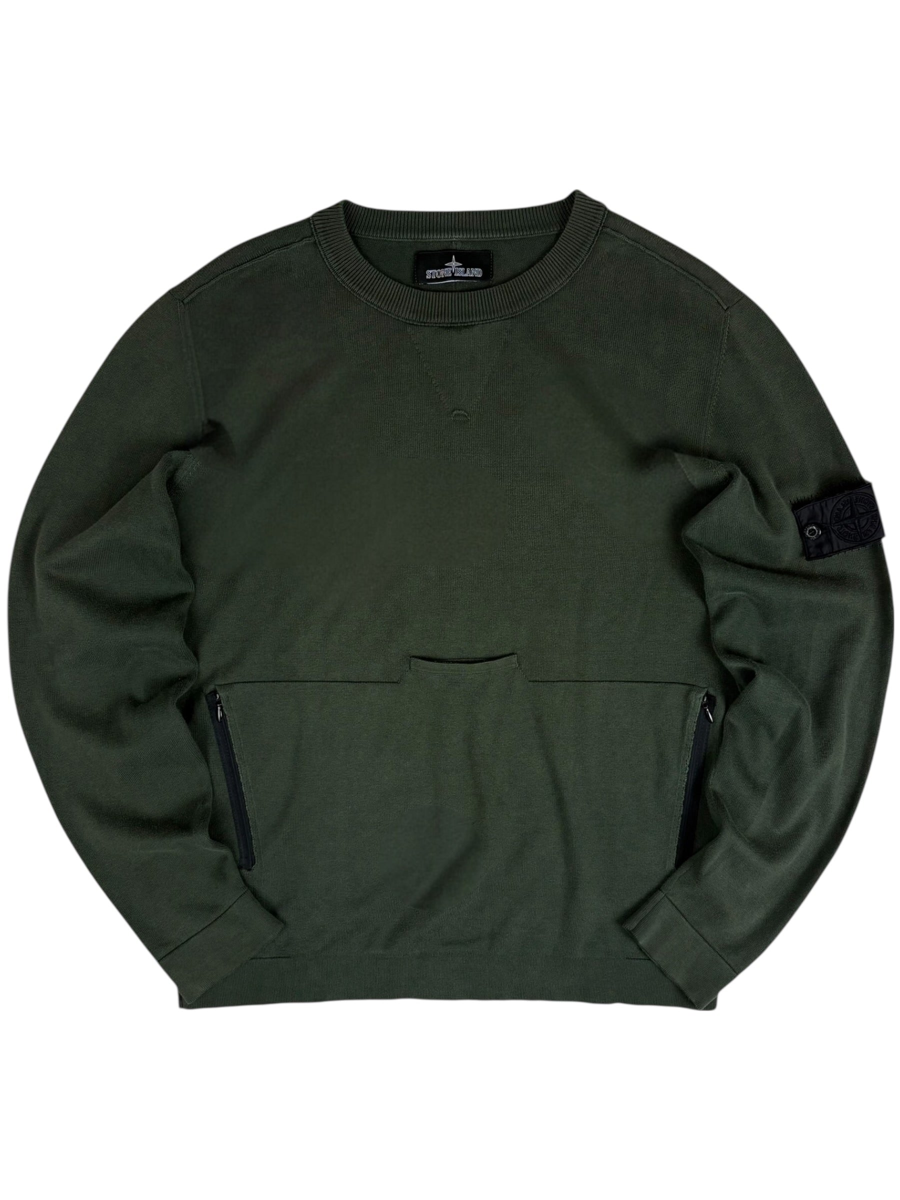 Pull Stone Island kaki taille M - Vue de face