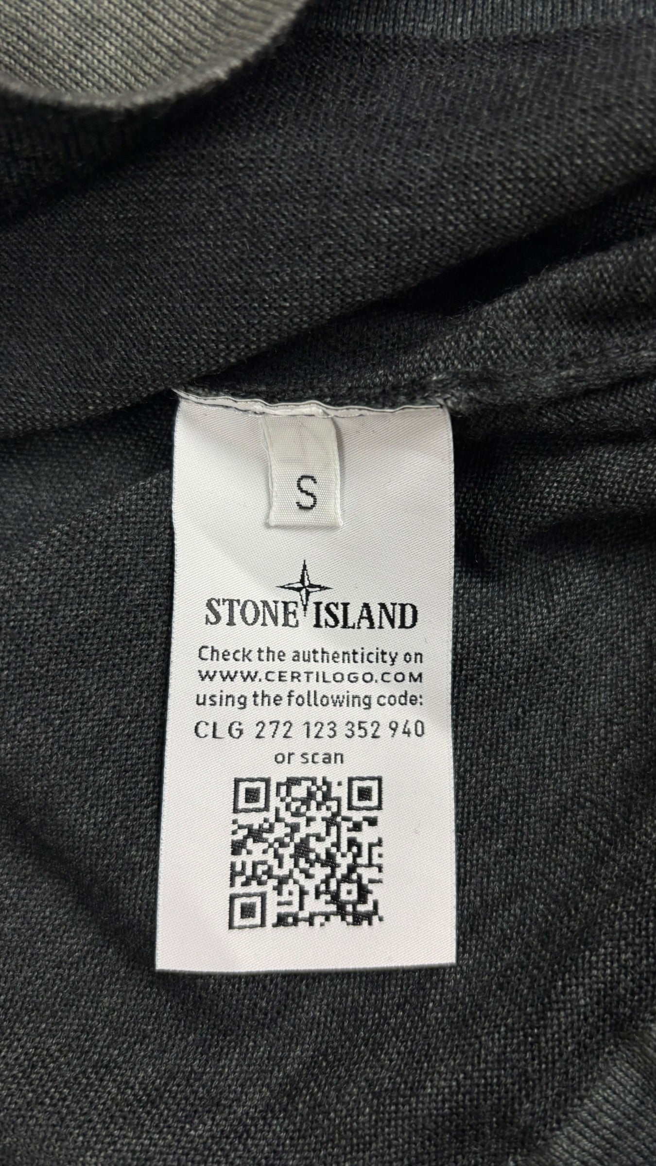 Pull Stone Island kaki taille S - Détail