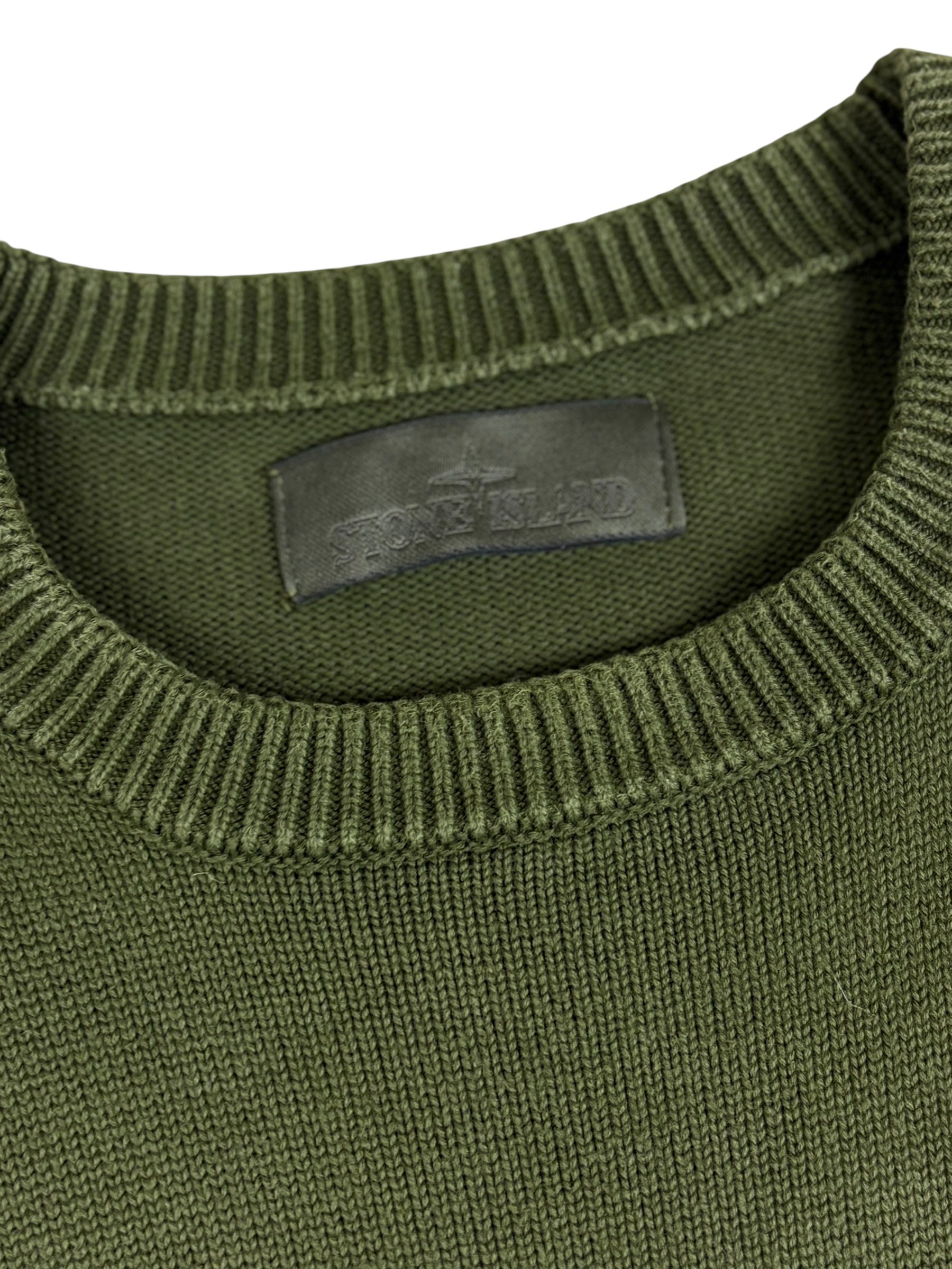 Pull Stone Island kaki taille S - Détail