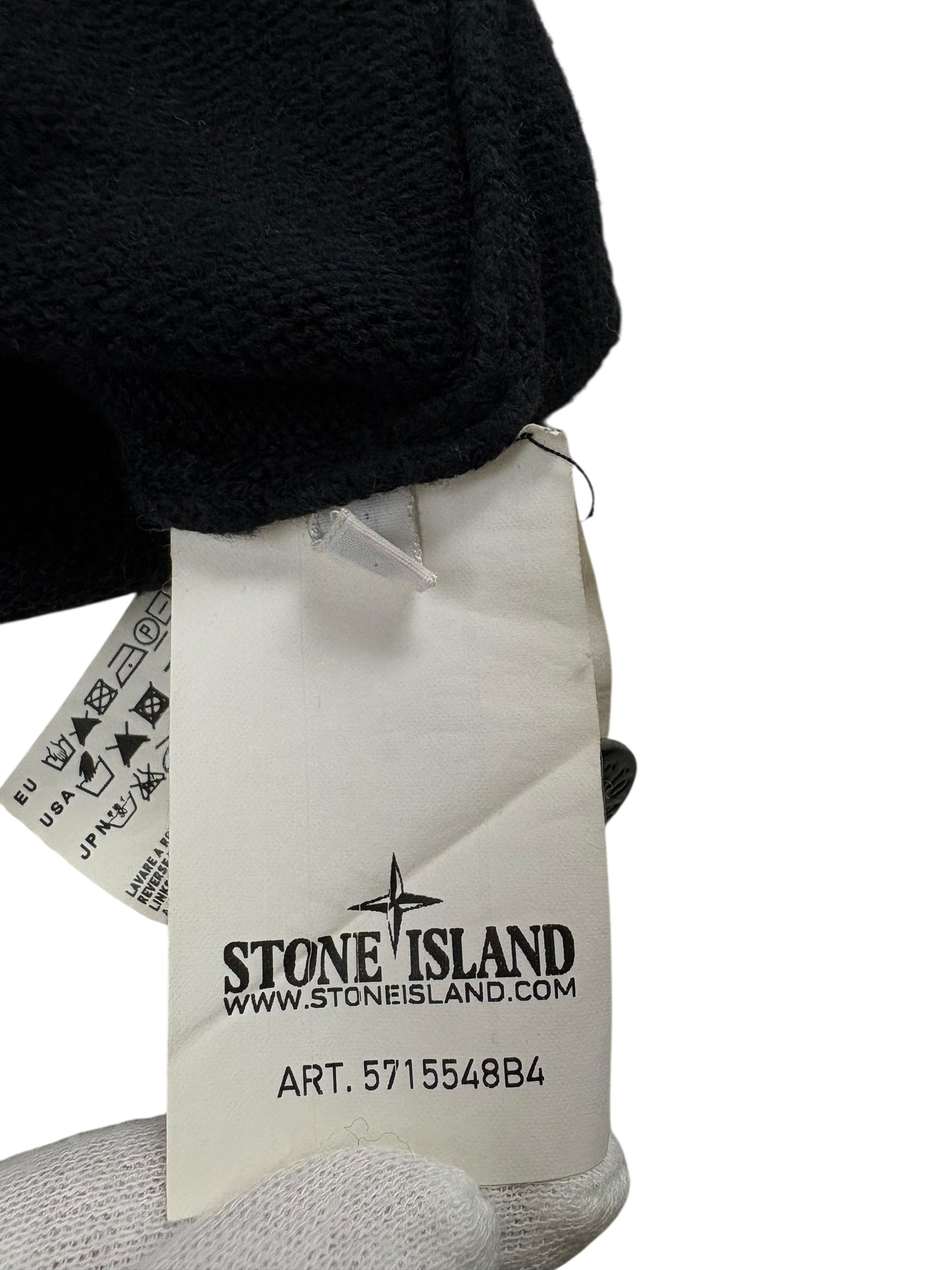 Pull Stone Island noir taille M - Logo et étiquette