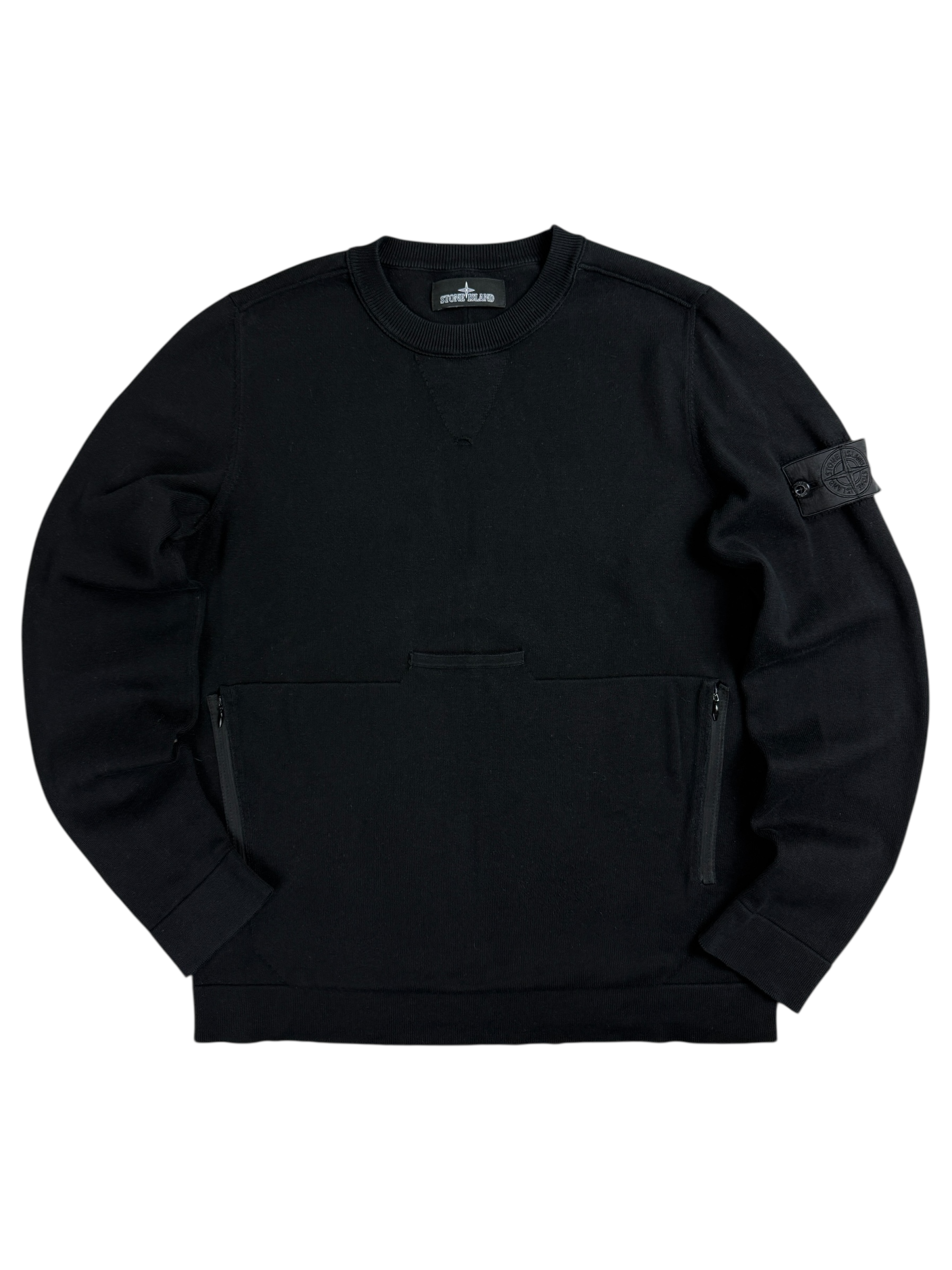 Pull Stone Island noir taille S - Vue de face