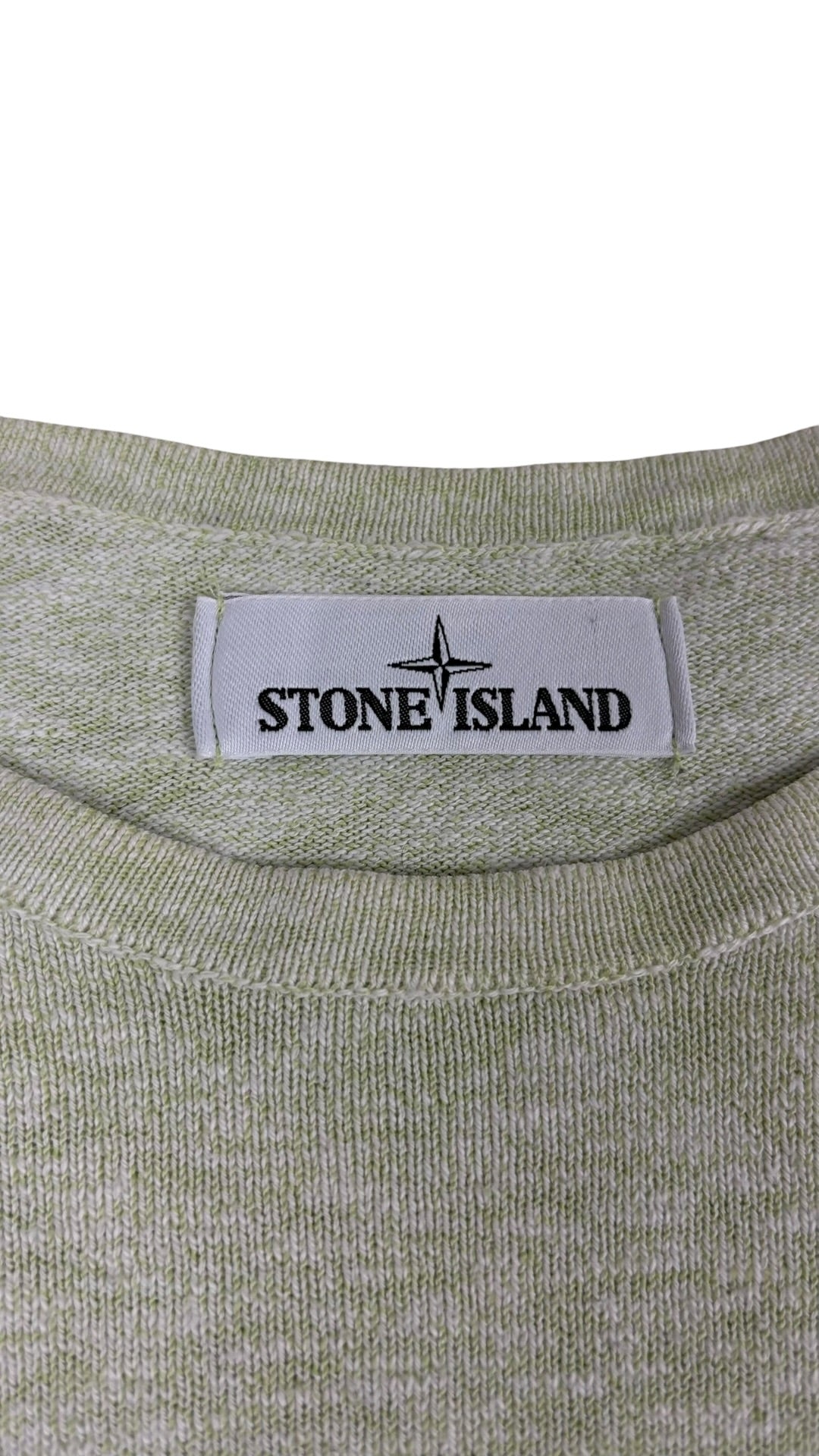 Pull Stone Island vert pastel taille M - Détail