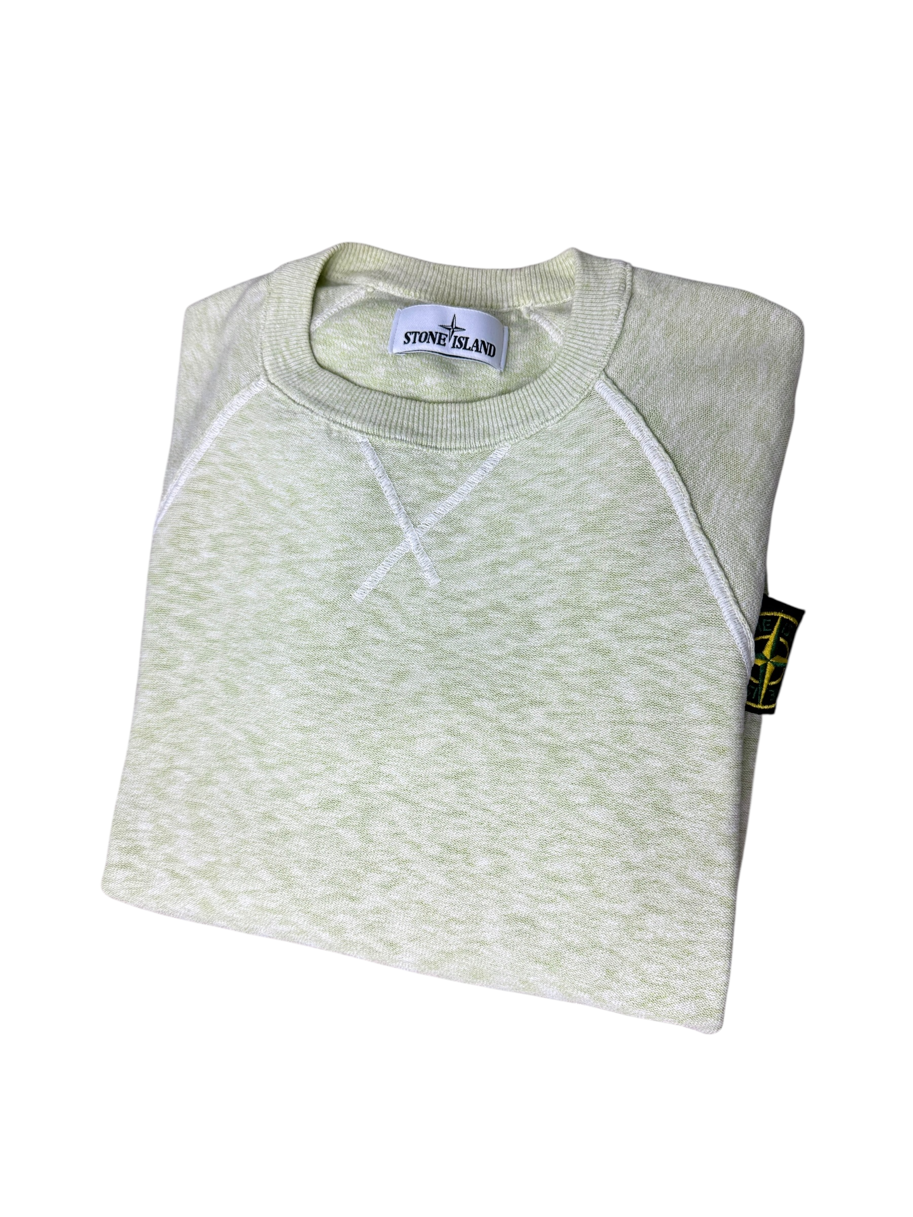 Pull Stone Island vert pastel taille M - Vue de dos