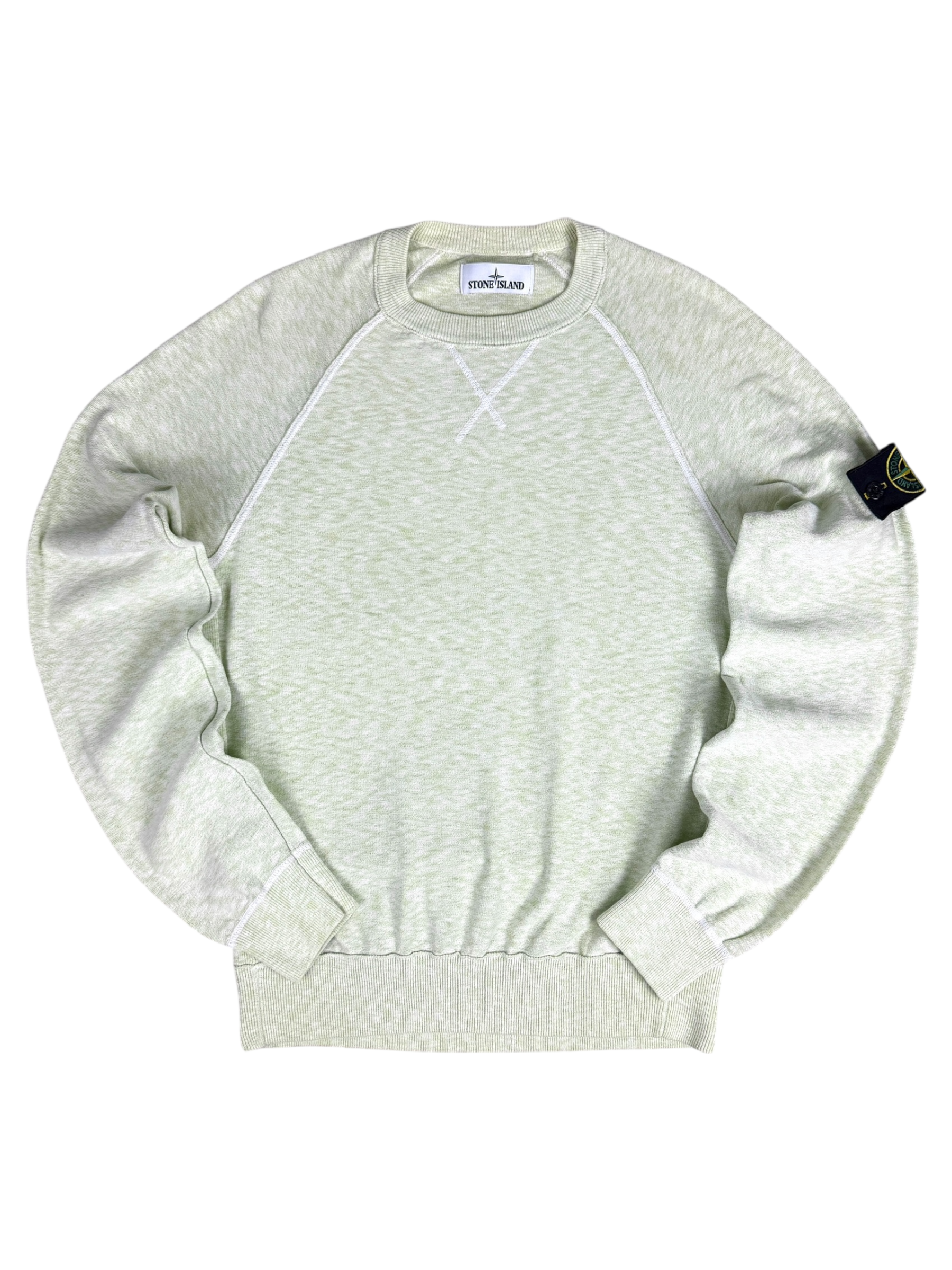Pull Stone Island vert pastel taille M - Vue de face