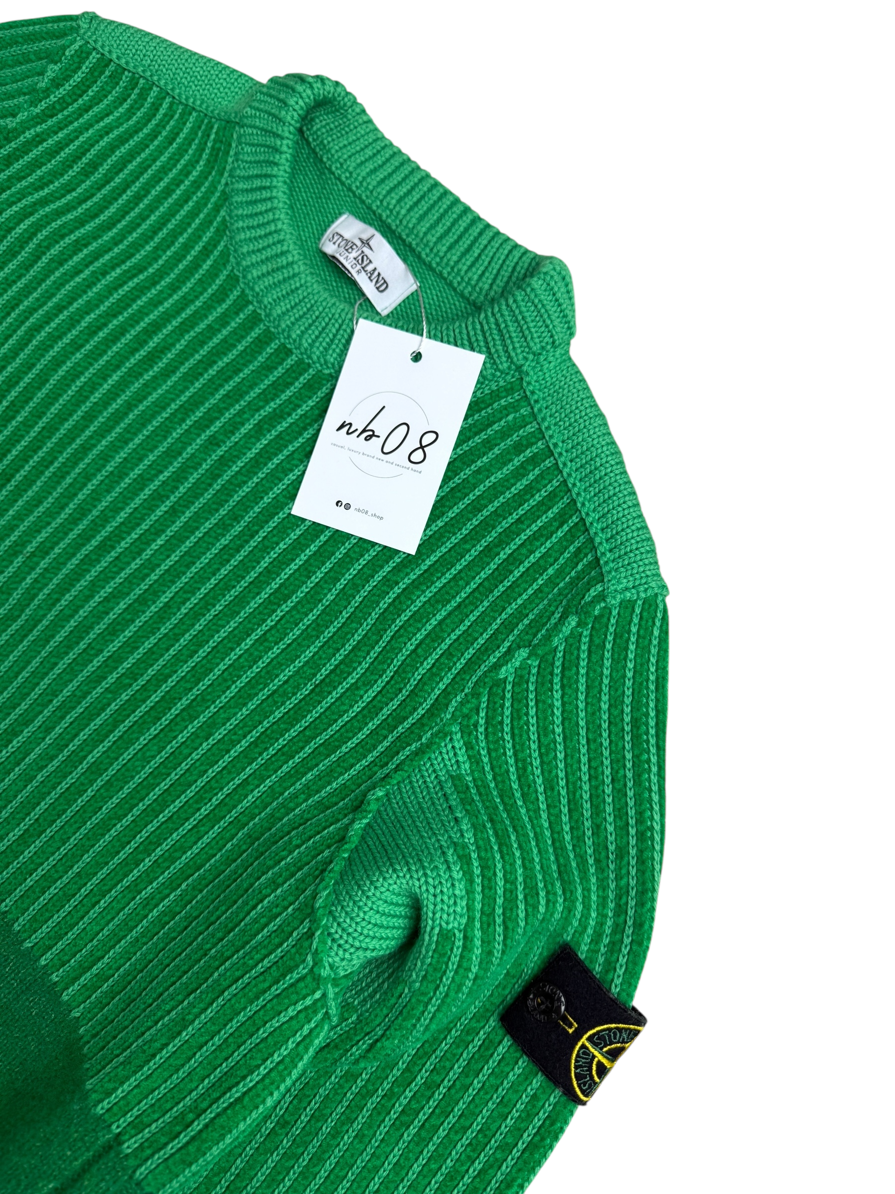 Pull Stone Island vert taille 12 ans - Détail